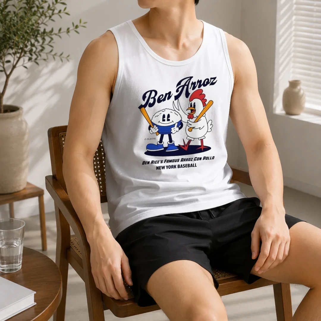 hot-ben-rice-new-york-yankees-mlb-ben-arroz-famous-arroz-con-pollo-new-york-baseball-tank-top Hot Ben Rice New York Yankees MLB Ben Arroz Famous Arroz Con Pollo New York Baseball Shirt - Image 3