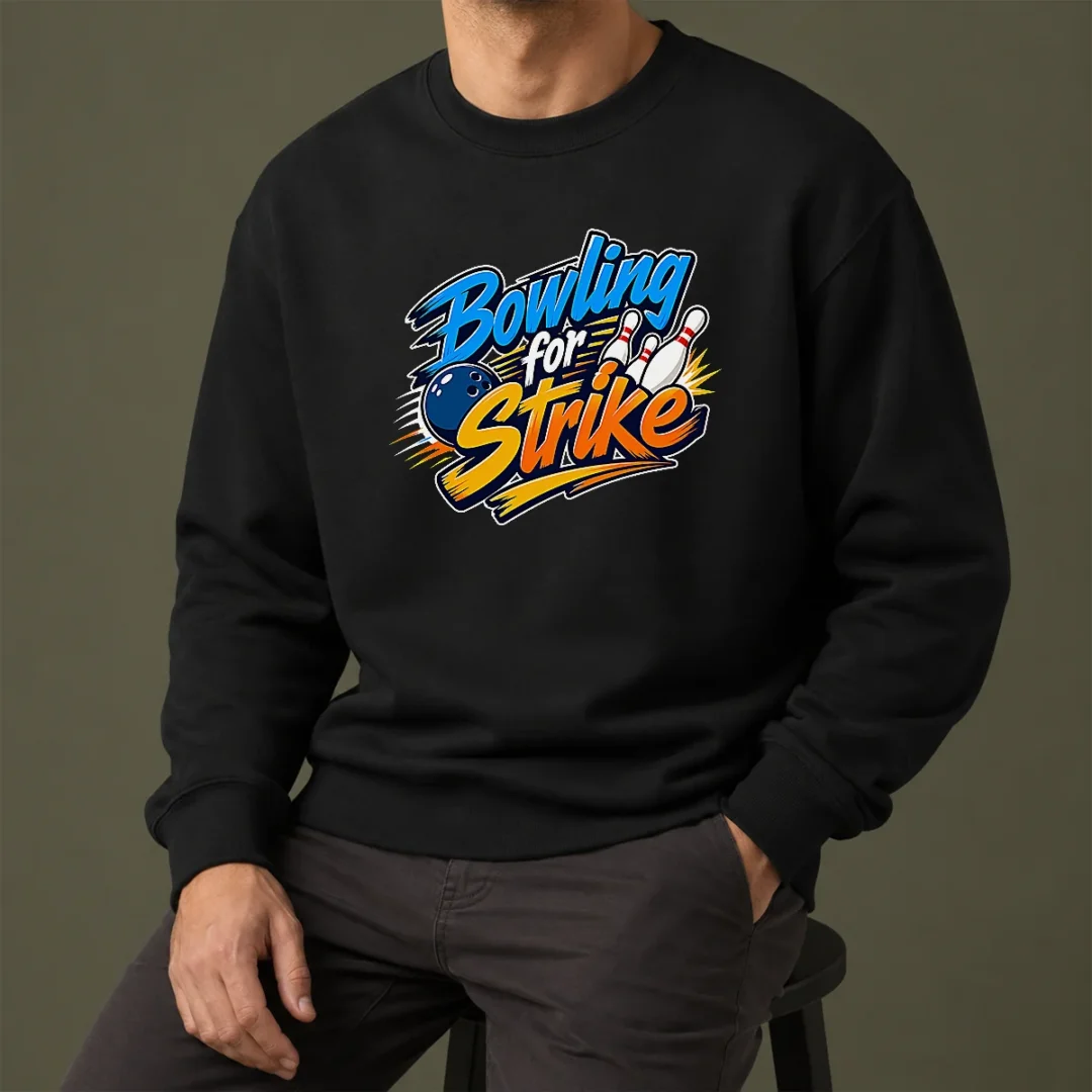 hot-bowling-for-strike-typography-sweater Hot Bowling For Strike Typography Sweater