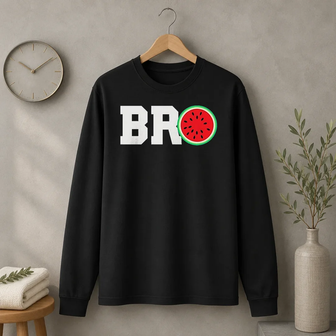 hot-bro-watermelon-slice-long-sleeve-shirt Hot Bro Watermelon Slice Long Sleeve Shirt