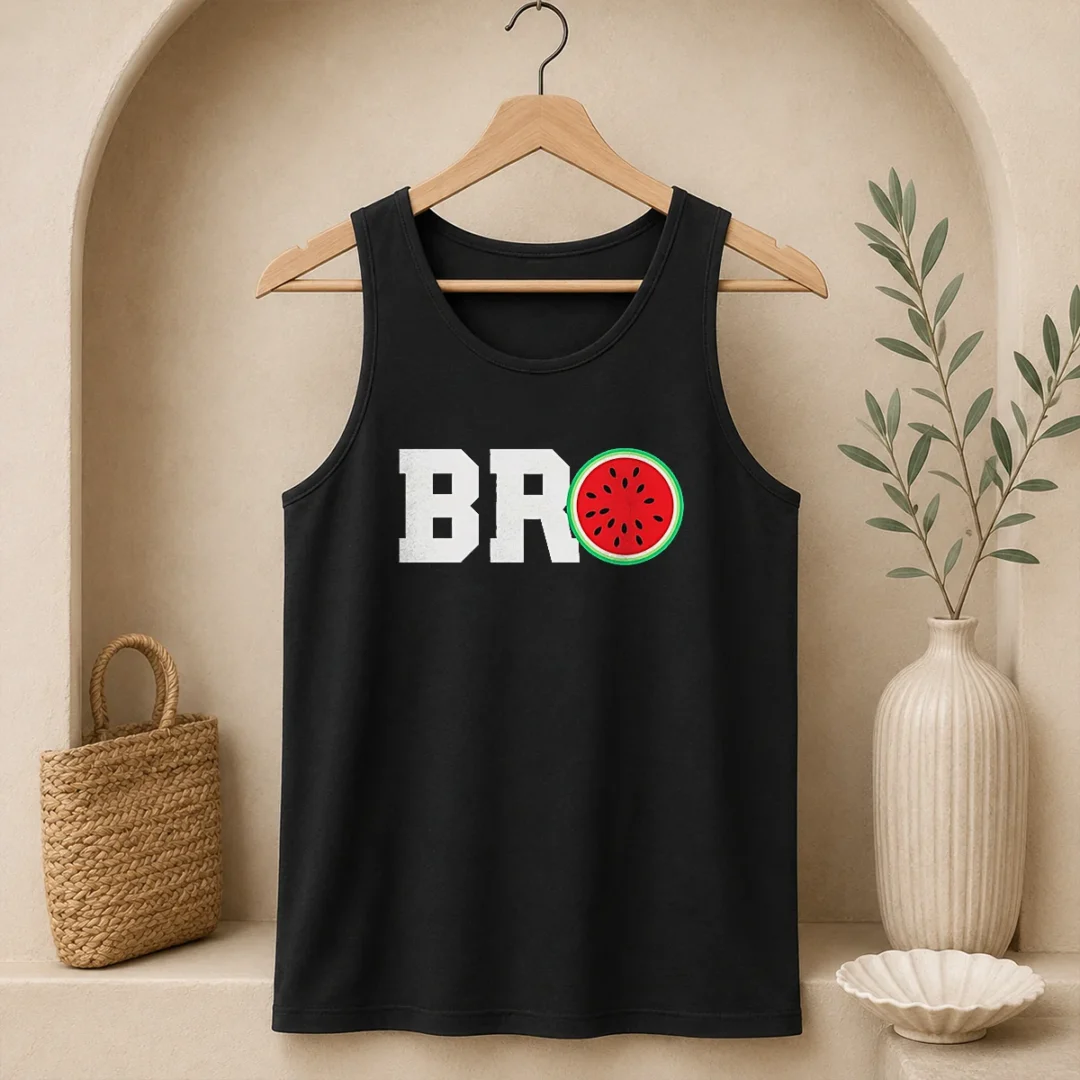 hot-bro-watermelon-slice-tank-top Hot Bro Watermelon Slice Tank Top
