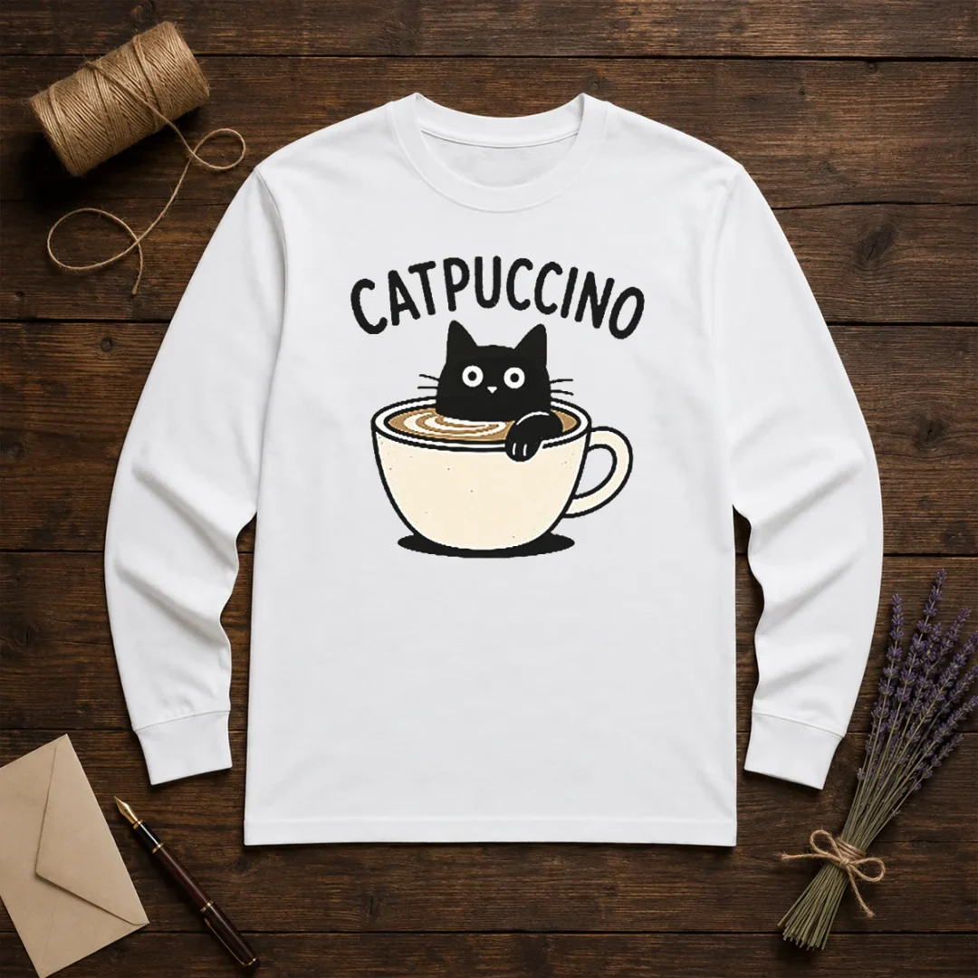 hot-catpuccino-long-sleeve-shirt Hot Catpuccino Long Sleeve Shirt
