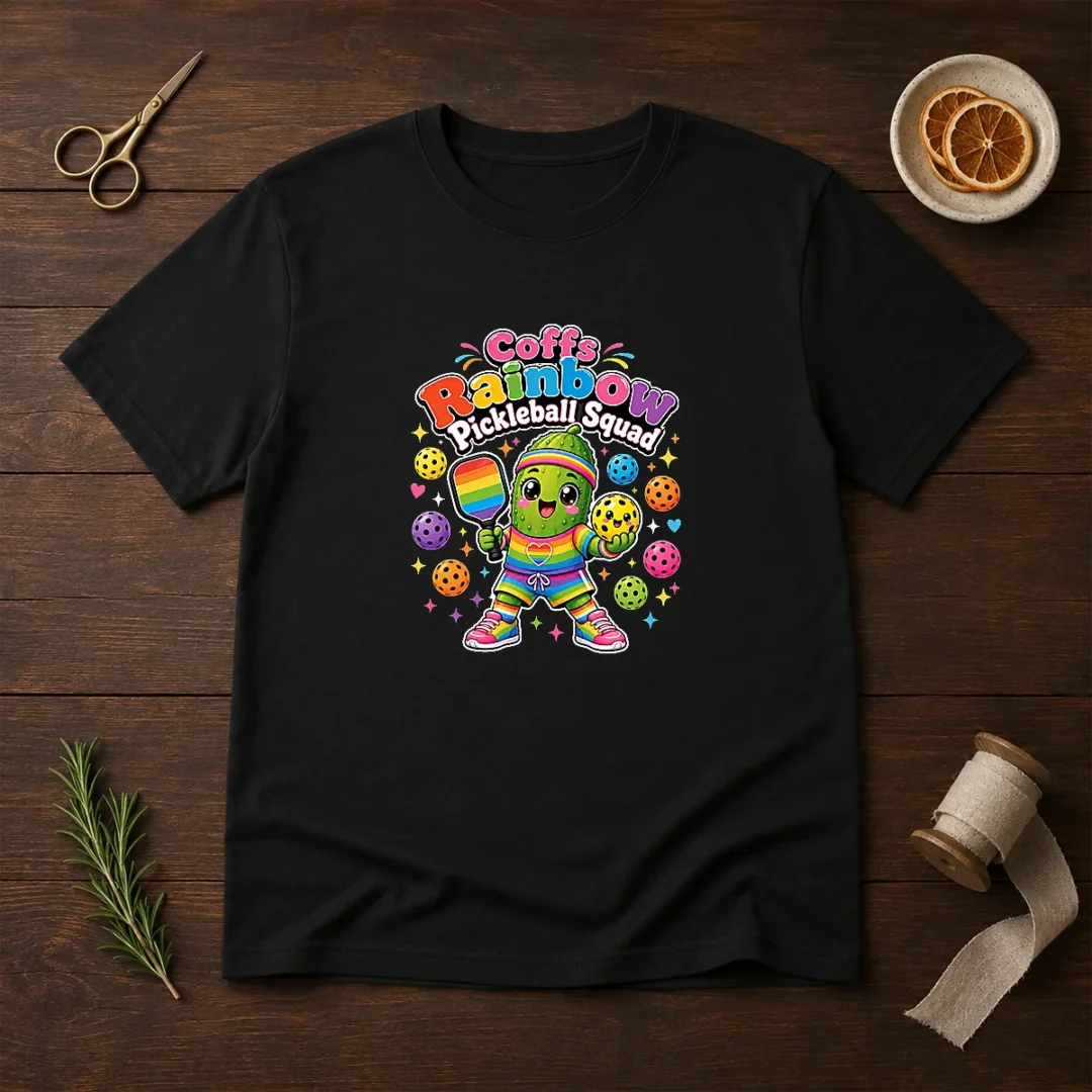 hot-coffs-rainbow-pickleball-squad-kawaii-t-shirt-1 Hot Coffs Rainbow Pickleball Squad Kawaii