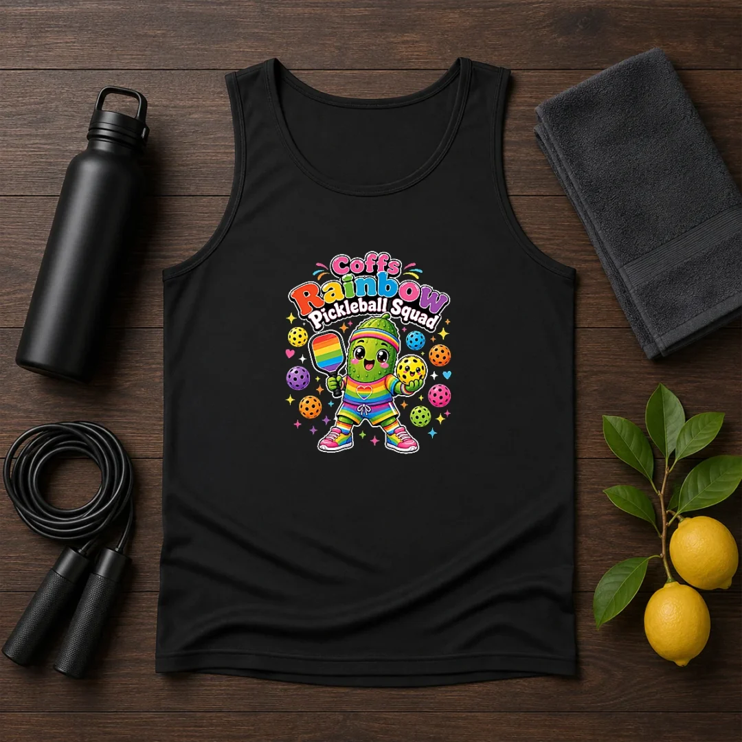 hot-coffs-rainbow-pickleball-squad-kawaii-tank-top Hot Coffs Rainbow Pickleball Squad Kawaii Tank Top