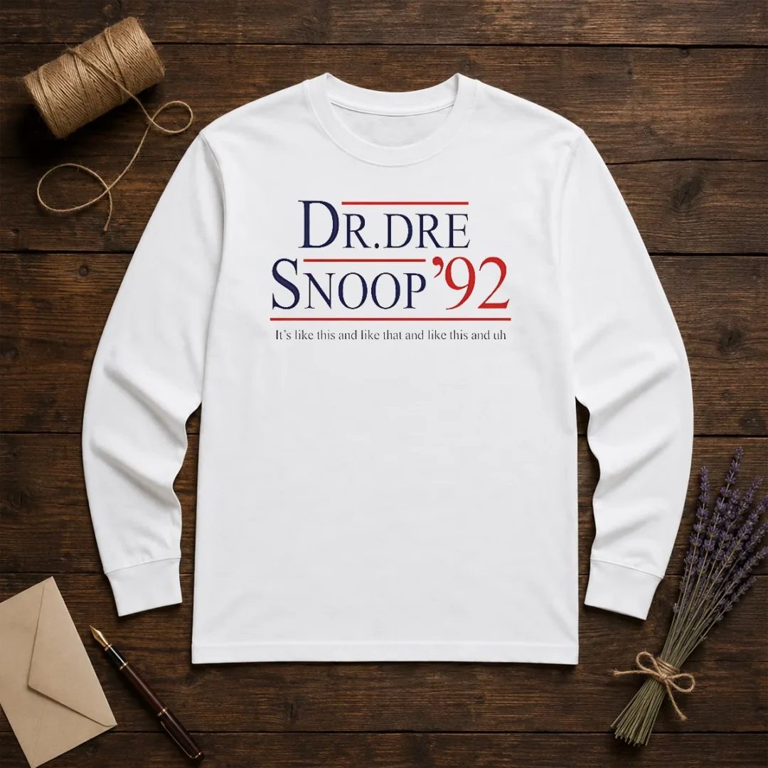 hot-dr-dre-and-snoop-dogg-92-it-s-like-this-and-like-that-long-sleeve-shirt Hot Dr Dre And Snoop Dogg '92 It'S Like This And Like That Long Sleeve Shirt