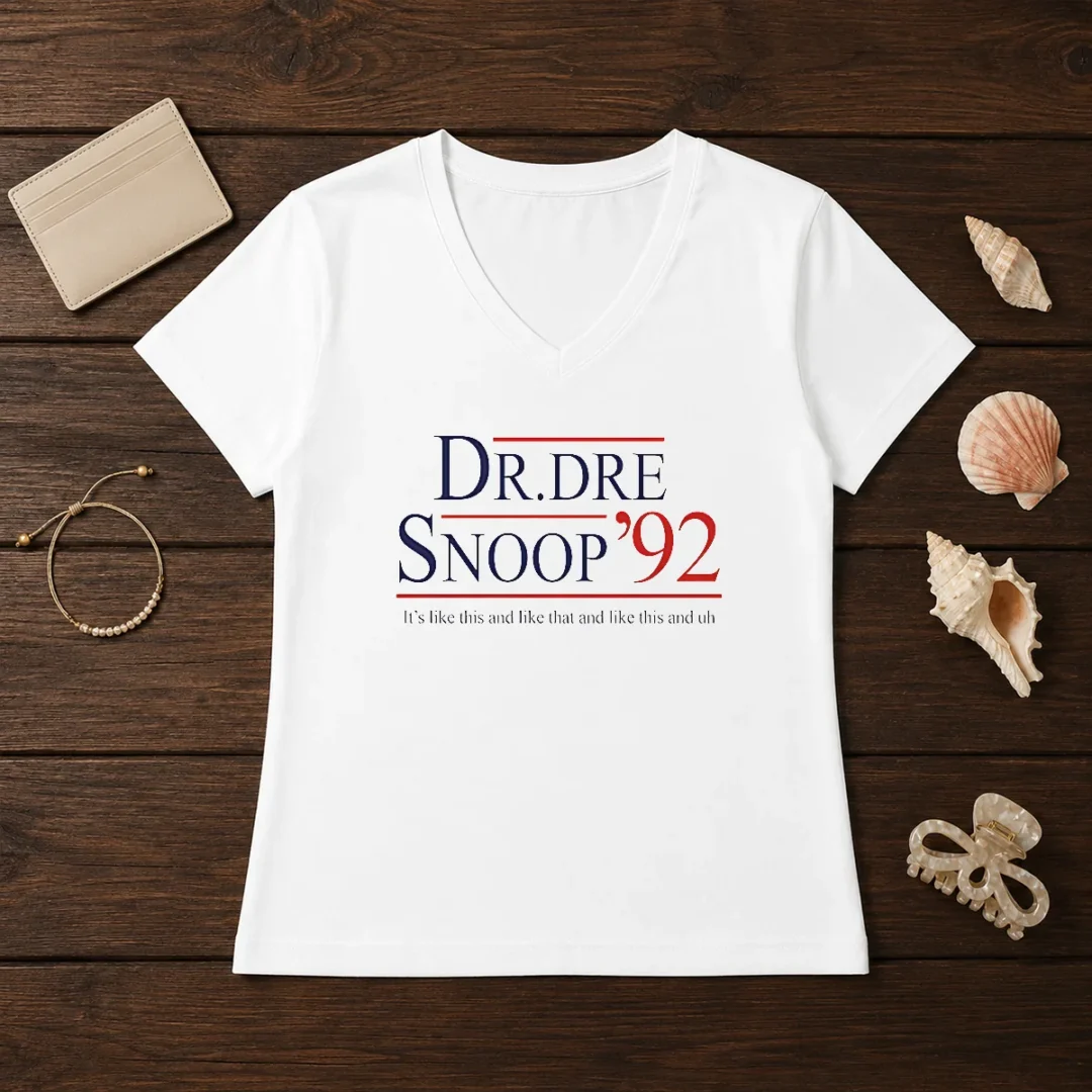 hot-dr-dre-and-snoop-dogg-92-it-s-like-this-and-like-that-v-neck-shirt Hot Dr Dre And Snoop Dogg '92 It'S Like This And Like That V-Neck Shirt