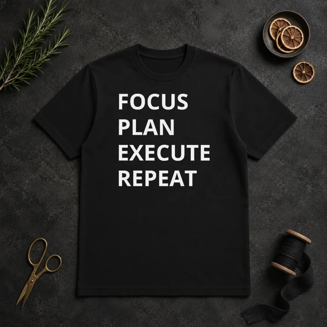 Hot Focus Plan Execute Repeat t shirt Hot Focus Plan Execute Repeat