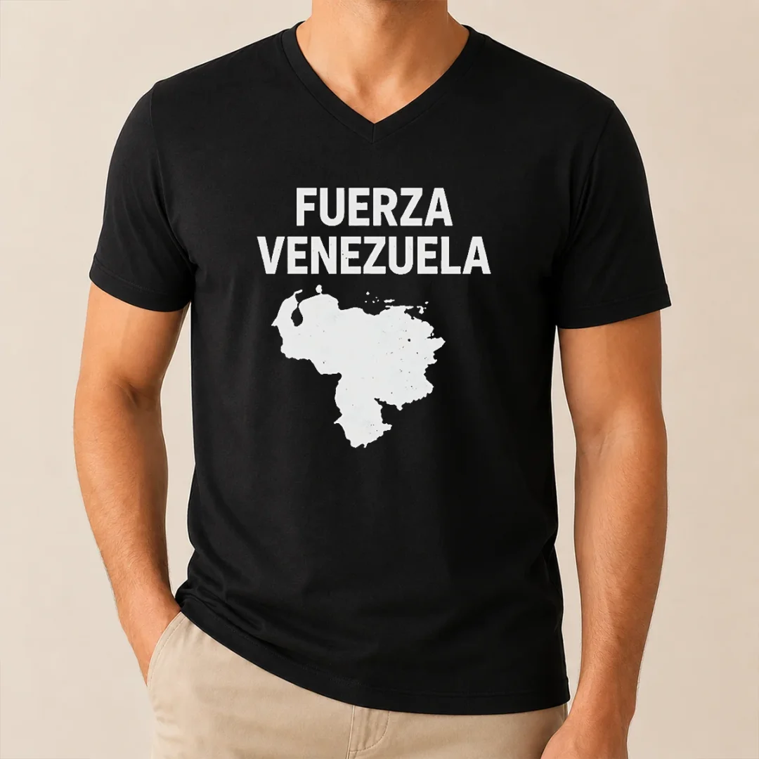 Hot Fuerza Venezuela Map V Neck Shirt Hot Fuerza Venezuela Map V-Neck Shirt