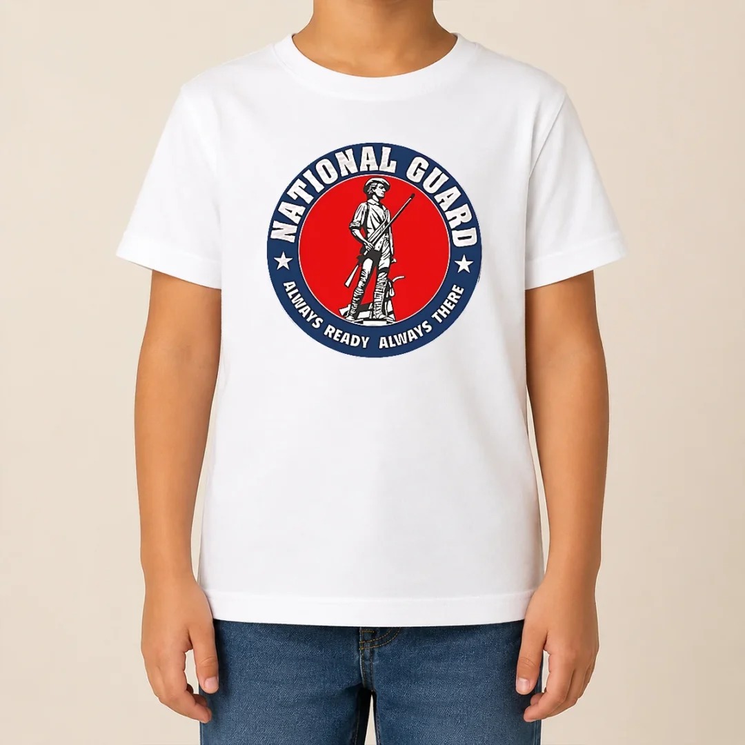 Hot Funny National Guard Always Ready Always There Kids T Shirt Hot Funny National Guard Always Ready Always There Kids T-Shirt
