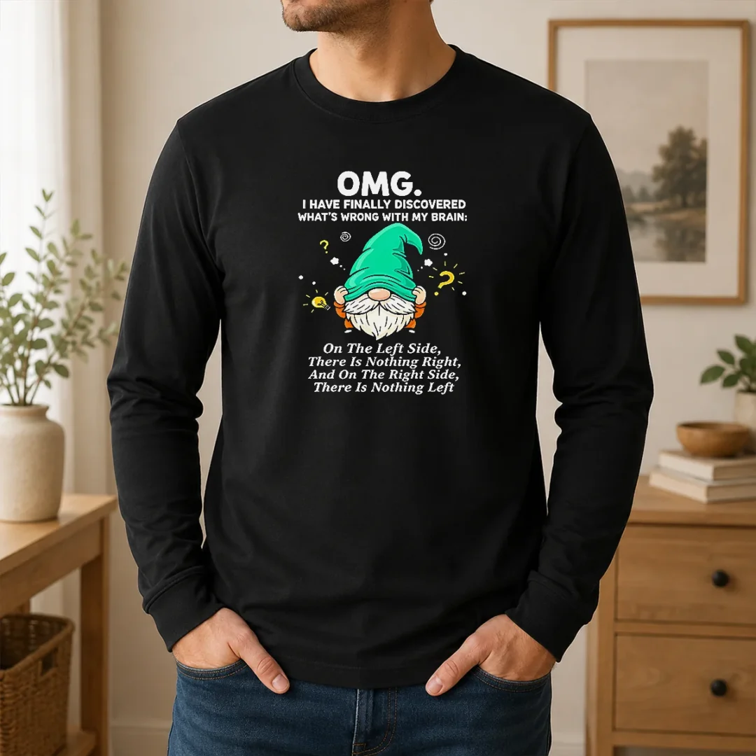 Hot Gnome Brain Discovery Cartoon Long Sleeve Shirt Hot Gnome Brain Discovery Cartoon Long Sleeve Shirt