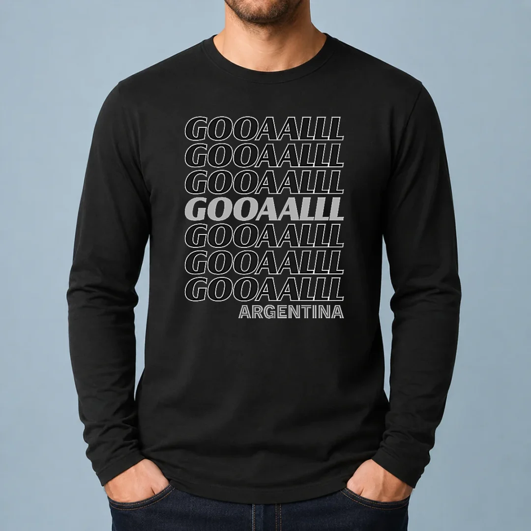 hot-gooaalll-soccer-argentina-fan-goal-long-sleeve-shirt Hot Gooaalll Soccer Argentina Fan Goal Long Sleeve Shirt