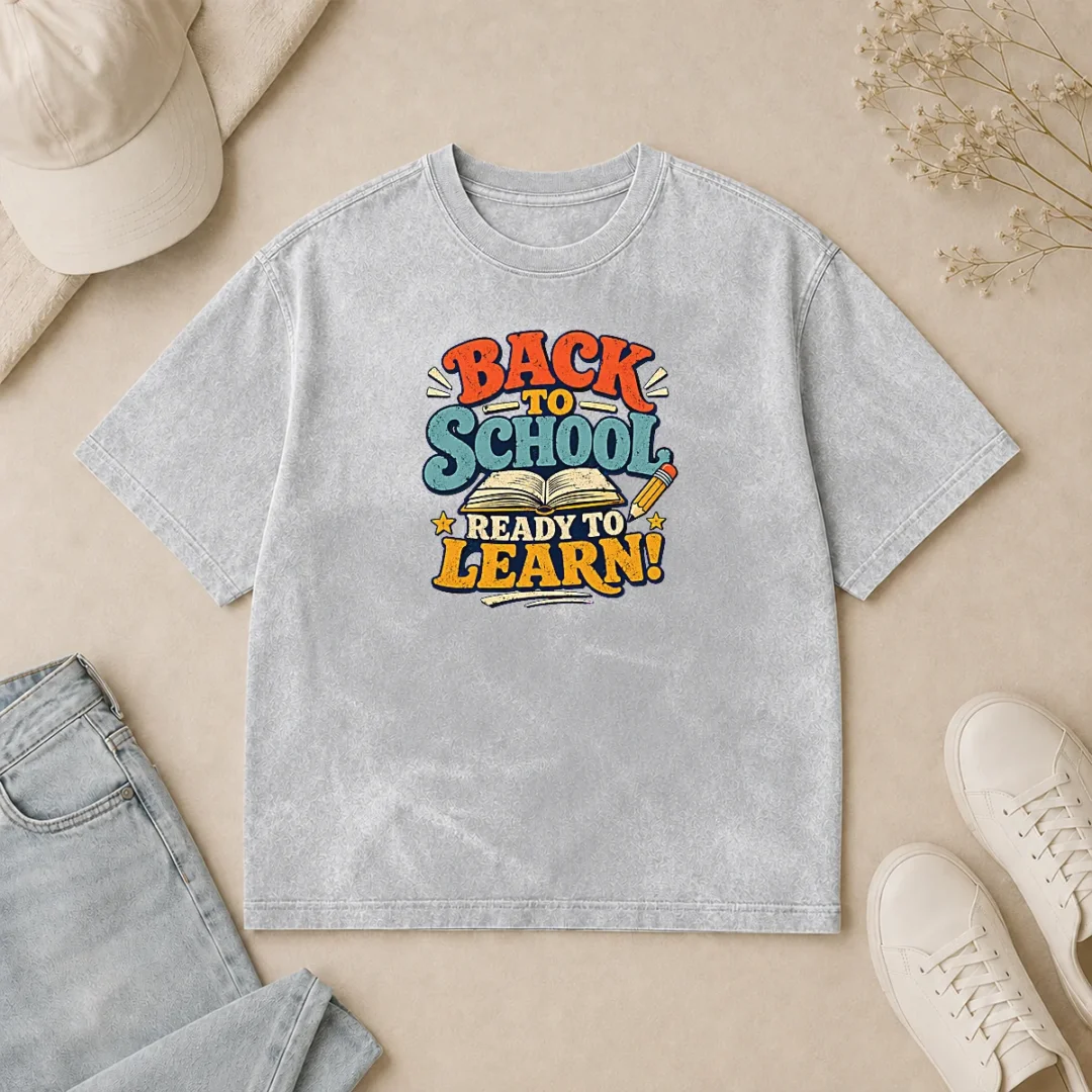 Hot Good Back To School Ready To Learn Vintage Washed T Shirt Hot Good Back To School Ready To Learn Vintage Washed T-Shirt
