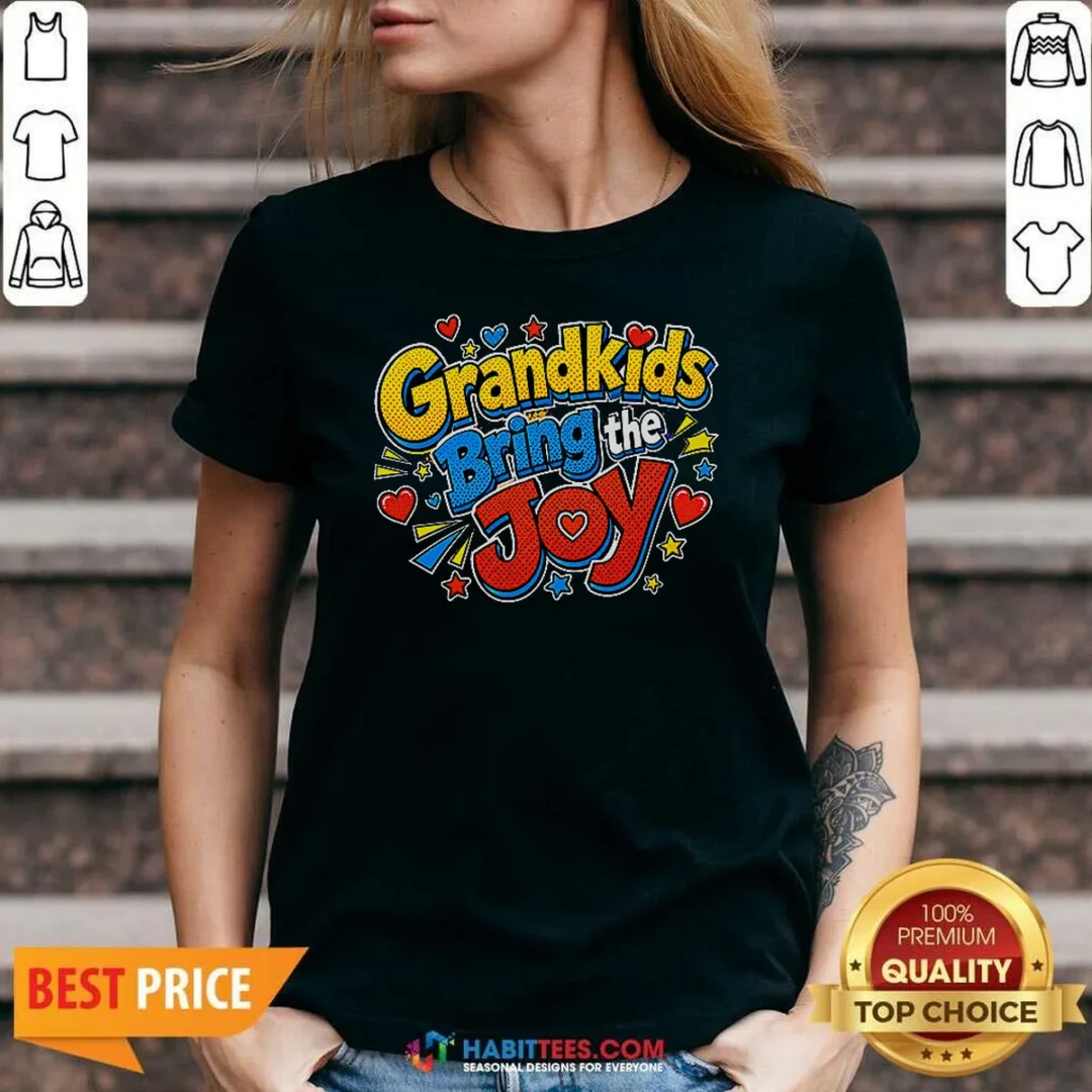 hot-grandparents-day-grandkids-bring-the-joy-pop-art-v-neck-shirt-v-neck-optimized Hot Grandparents Day Grandkids Bring The Joy Pop Art V-Neck Shirt