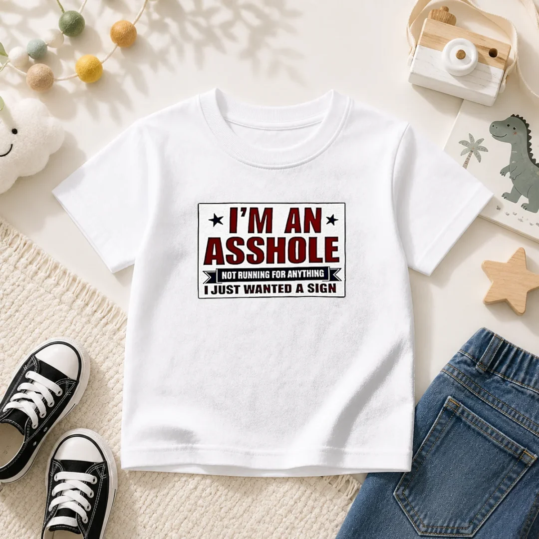 hot-i-am-an-asshole-not-running-for-anything-i-just-wanted-a-sign-kids-t-shirt-kid-t-shirt Hot I Am An Asshole Not Running For Anything I Just Wanted A Sign Kids T-Shirt