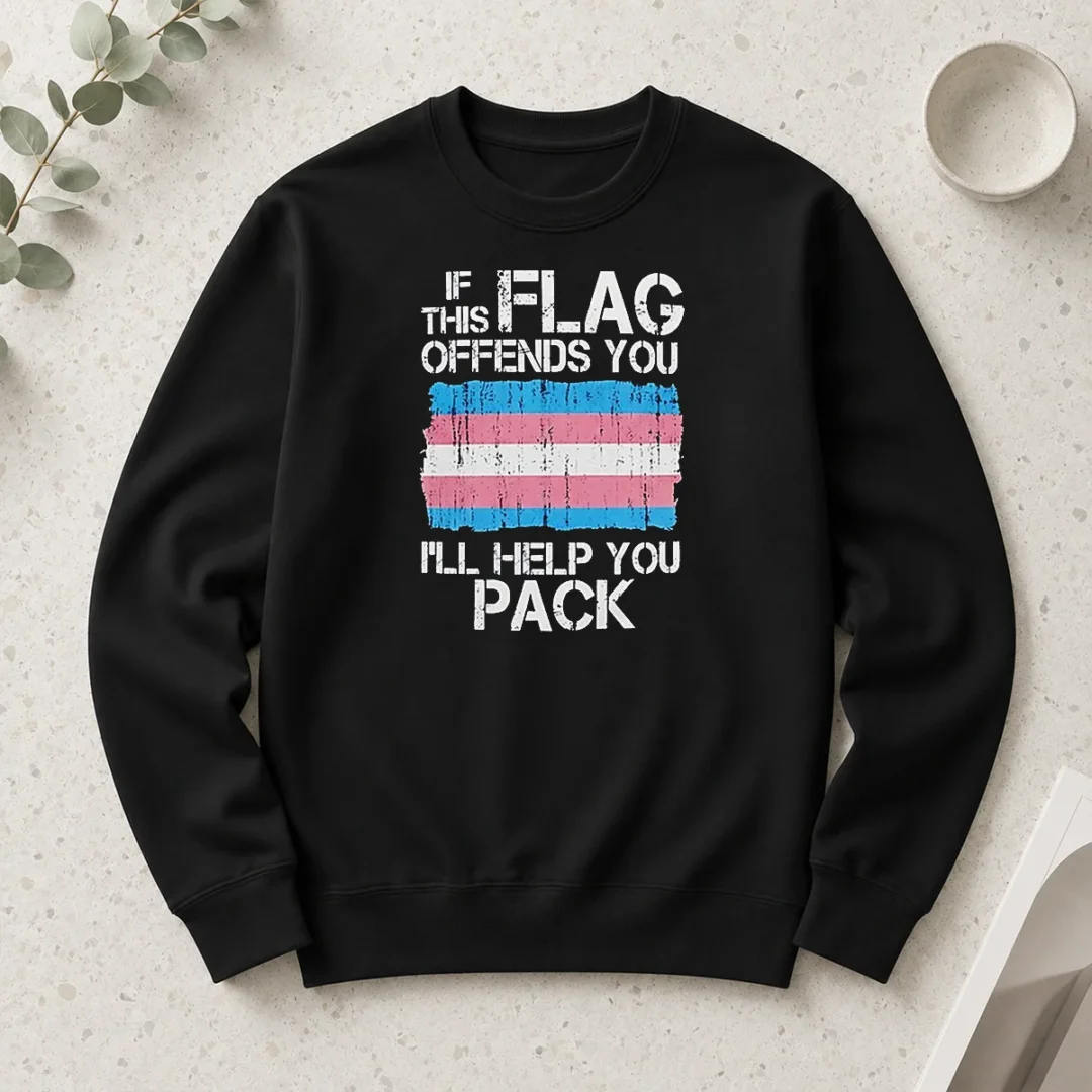 hot-if-this-flag-offends-you-i-will-help-you-pack-transgender-pride-long-sleeve-shirt Hot If This Flag Offends You I Will Help You Pack Transgender Pride long sleeve shirt in blue with bold white and pink text