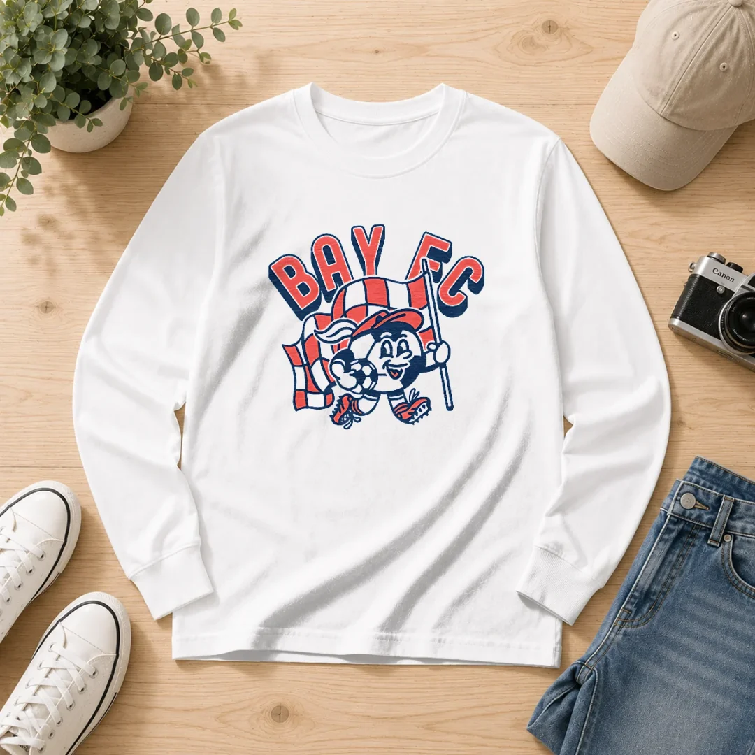 hot-kid-s-bay-fc-soccer-player-ash-long-sleeve-shirt Hot Kid'S Bay FC Soccer Player Ash Long Sleeve Shirt