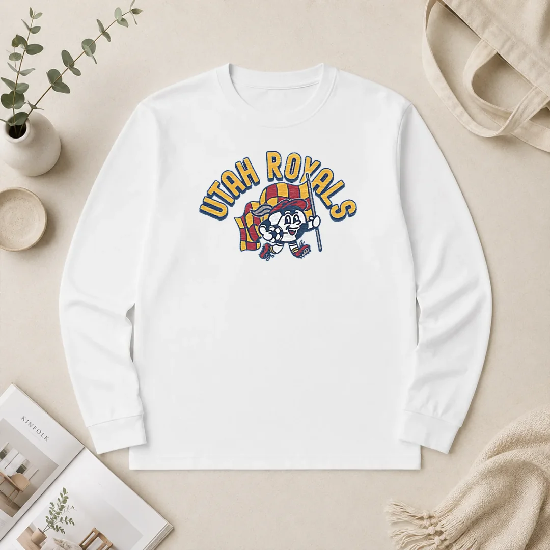 Hot Kid'S Utah Royals Soccer Player Grey Long Sleeve Shirt Hot Kid'S Utah Royals Soccer Player Grey Long Sleeve Shirt