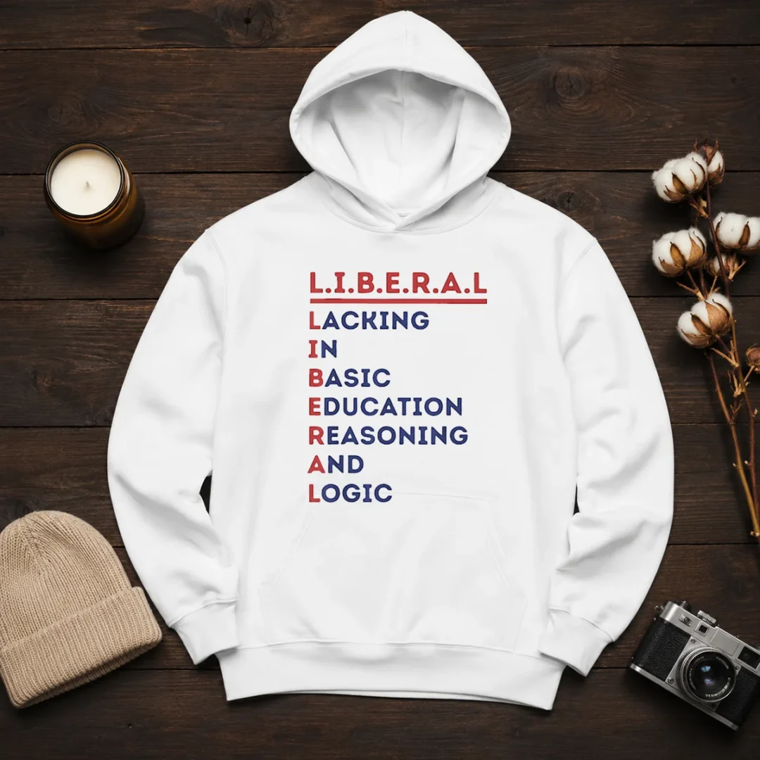 hot-liberal-lacking-in-basic-education-reasoning-and-logic-hoodie Hot Liberal Lacking In Basic Education Reasoning And Logic Hoodie in black, front view with kangaroo pocket and drawstring hood