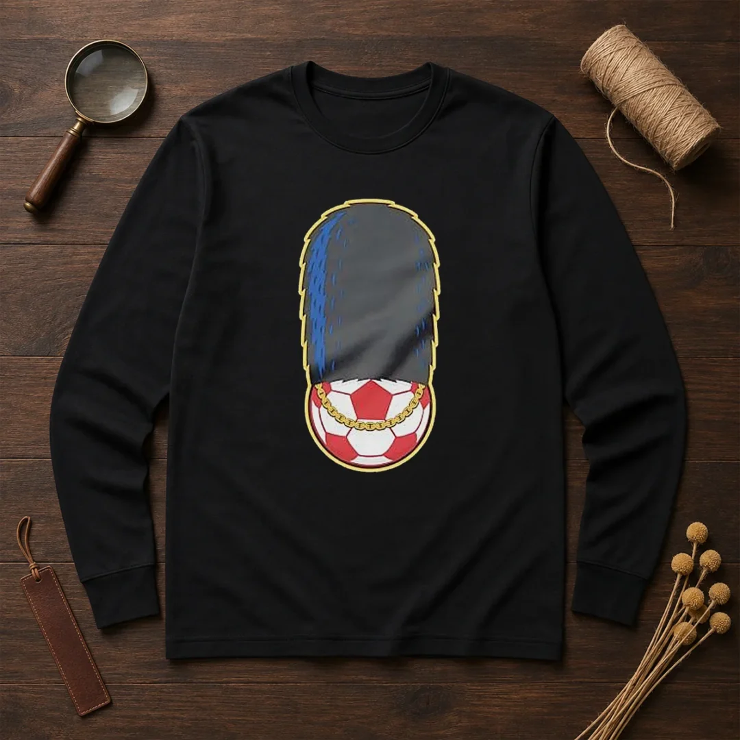 hot-london-guard-british-soldier-soccer-ball-chain-long-sleeve-shirt Hot London Guard British Soldier Soccer Ball Chain Long Sleeve Shirt