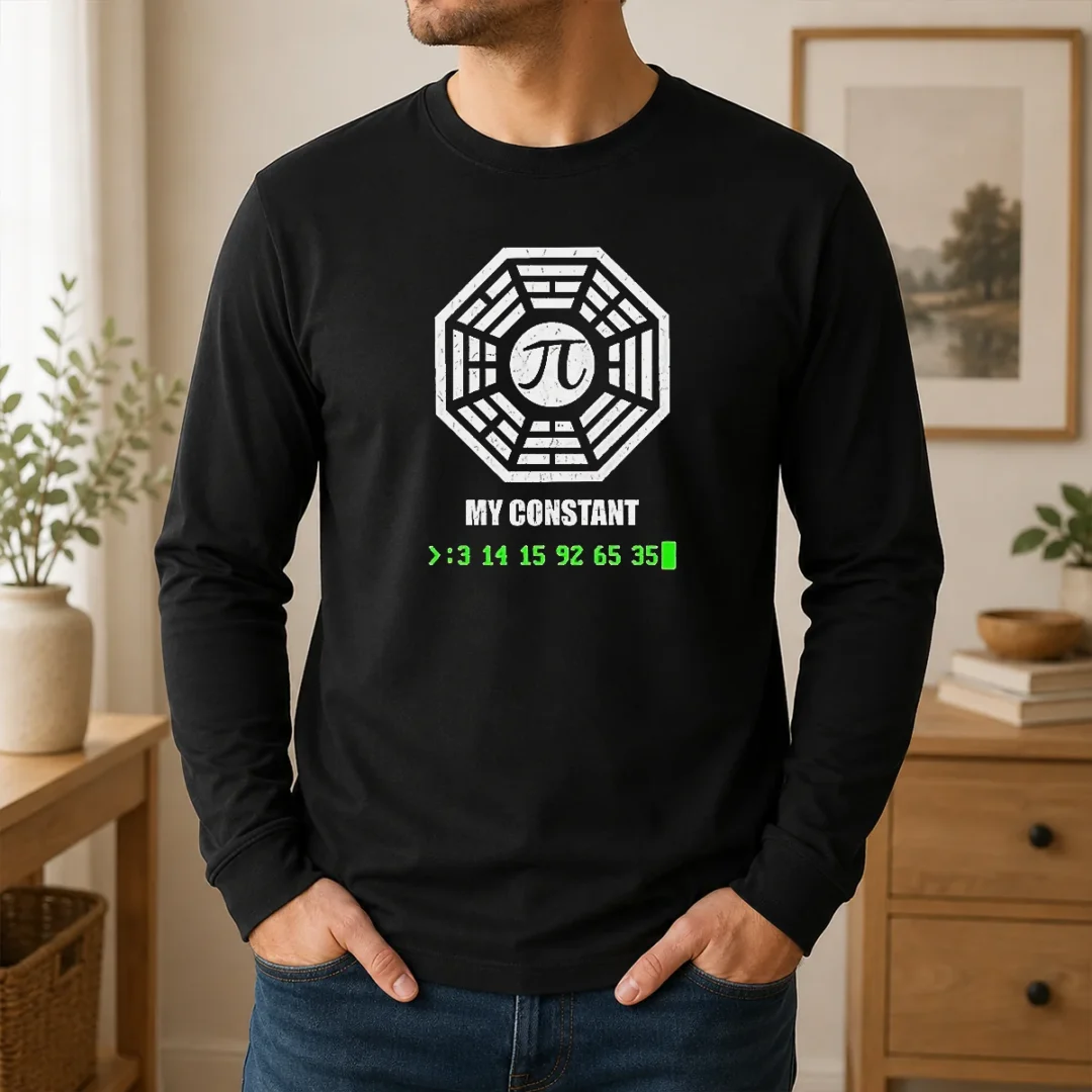 Hot Lost My Constant Pi Symbol Distressed Dharma Initiative Long Sleeve Shirt Hot Lost My Constant Pi Symbol Distressed Dharma Initiative Long Sleeve Shirt