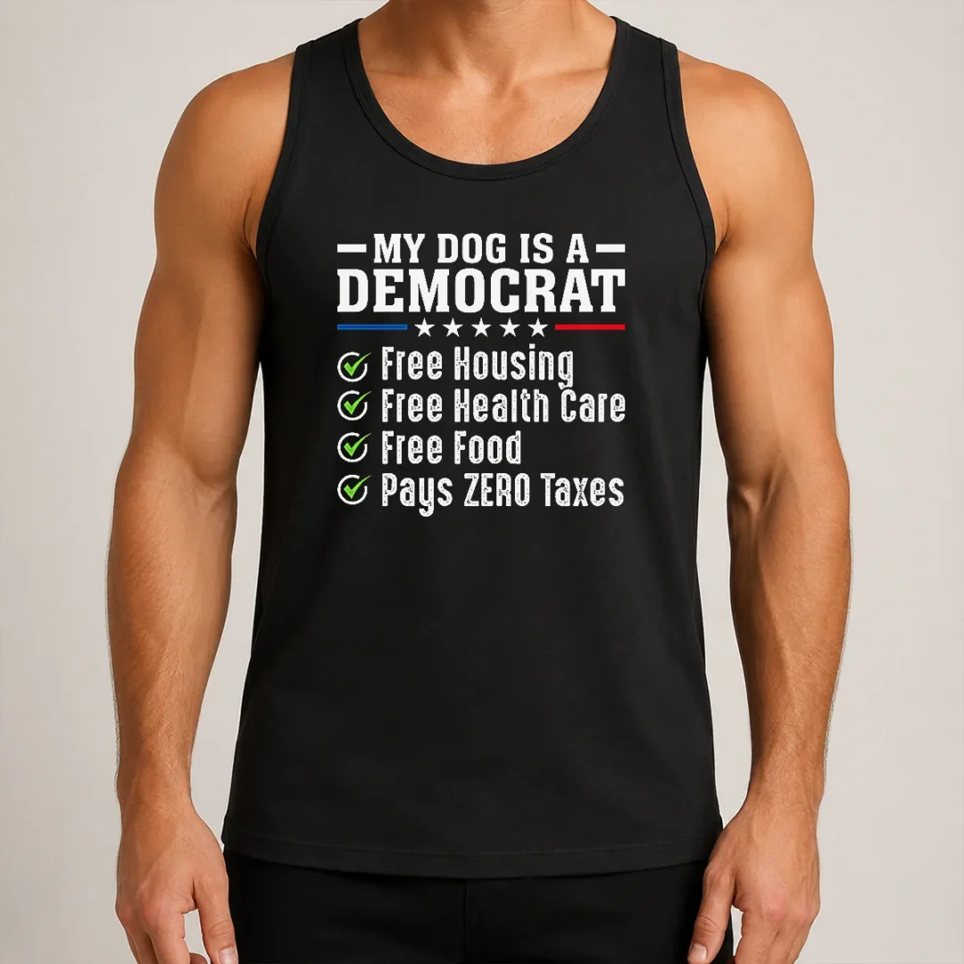 hot-my-dog-is-a-democrat-free-housing-tank-top Hot My Dog Is A Democrat Free Housing Tank Top