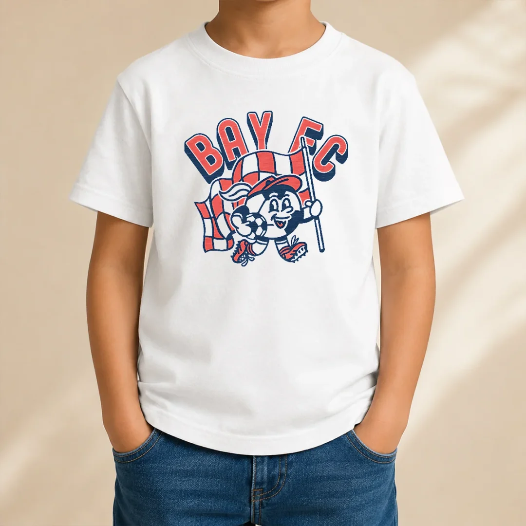 hot-nice-kid-s-bay-fc-soccer-player-ash-kids-t-shirt Hot Nice Kid'S Bay FC Soccer Player Ash Kids T Shirt featuring a comfortable fit and soccer-themed graphic in ash color