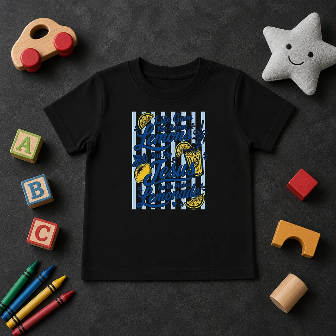 Hot Nice Life Gave Me Lemons Jesus Makes Lemonade Black Kids T Shirt Hot Nice Life Gave Me Lemons Jesus Makes Lemonade Black Kids T-Shirt