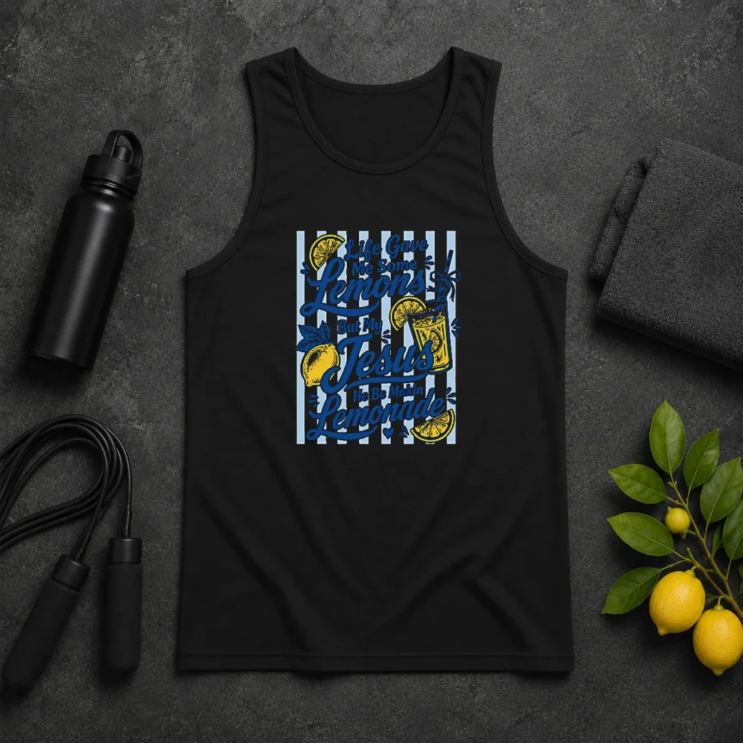 Hot Nice Life Gave Me Lemons Jesus Makes Lemonade Black Tank Top Hot Nice Life Gave Me Lemons Jesus Makes Lemonade Black Tank Top