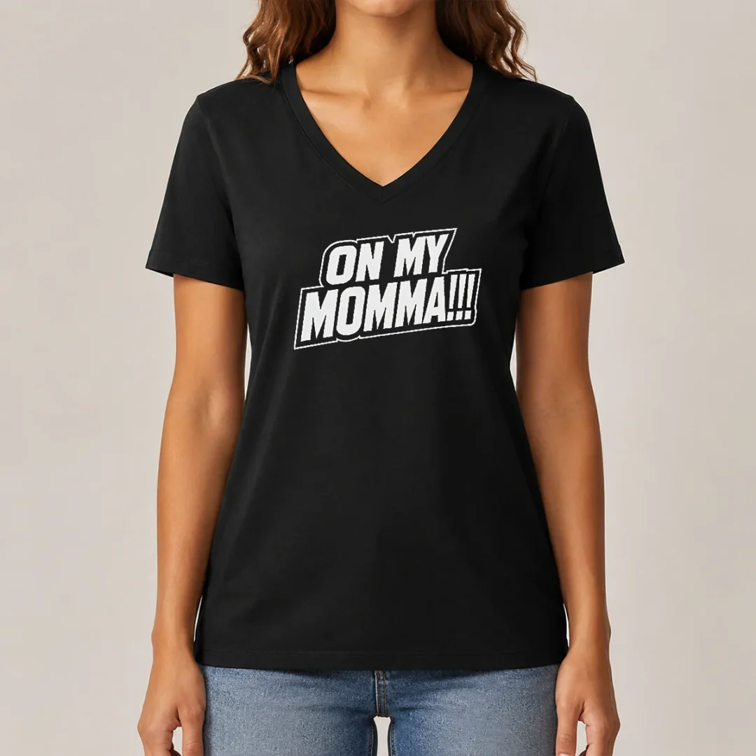 hot-on-my-momma-v-neck-shirt Hot On My Momma V-Neck Shirt
