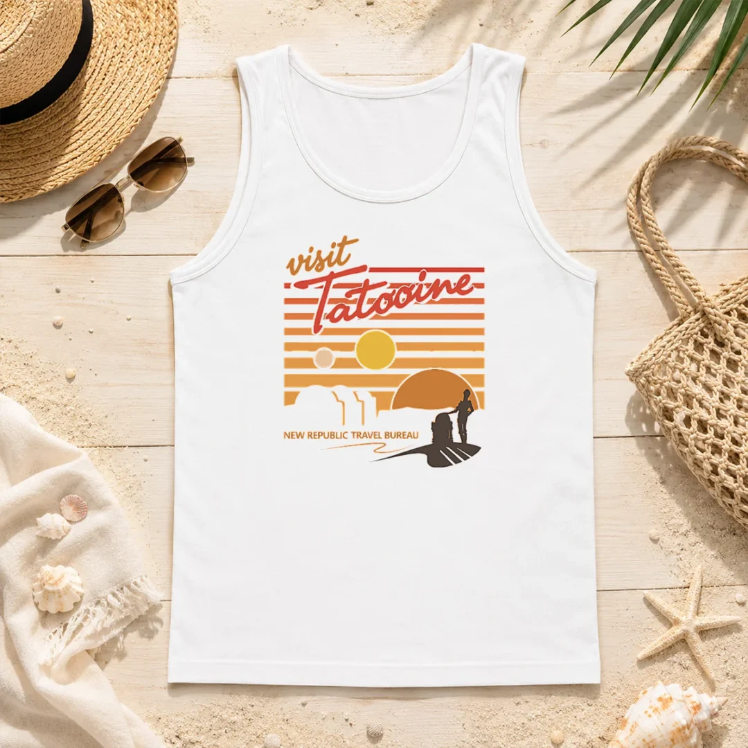 Hot Original Visit Tatooine Travel Bureau Tank Top Hot Original Visit Tatooine Travel Bureau Tank Top