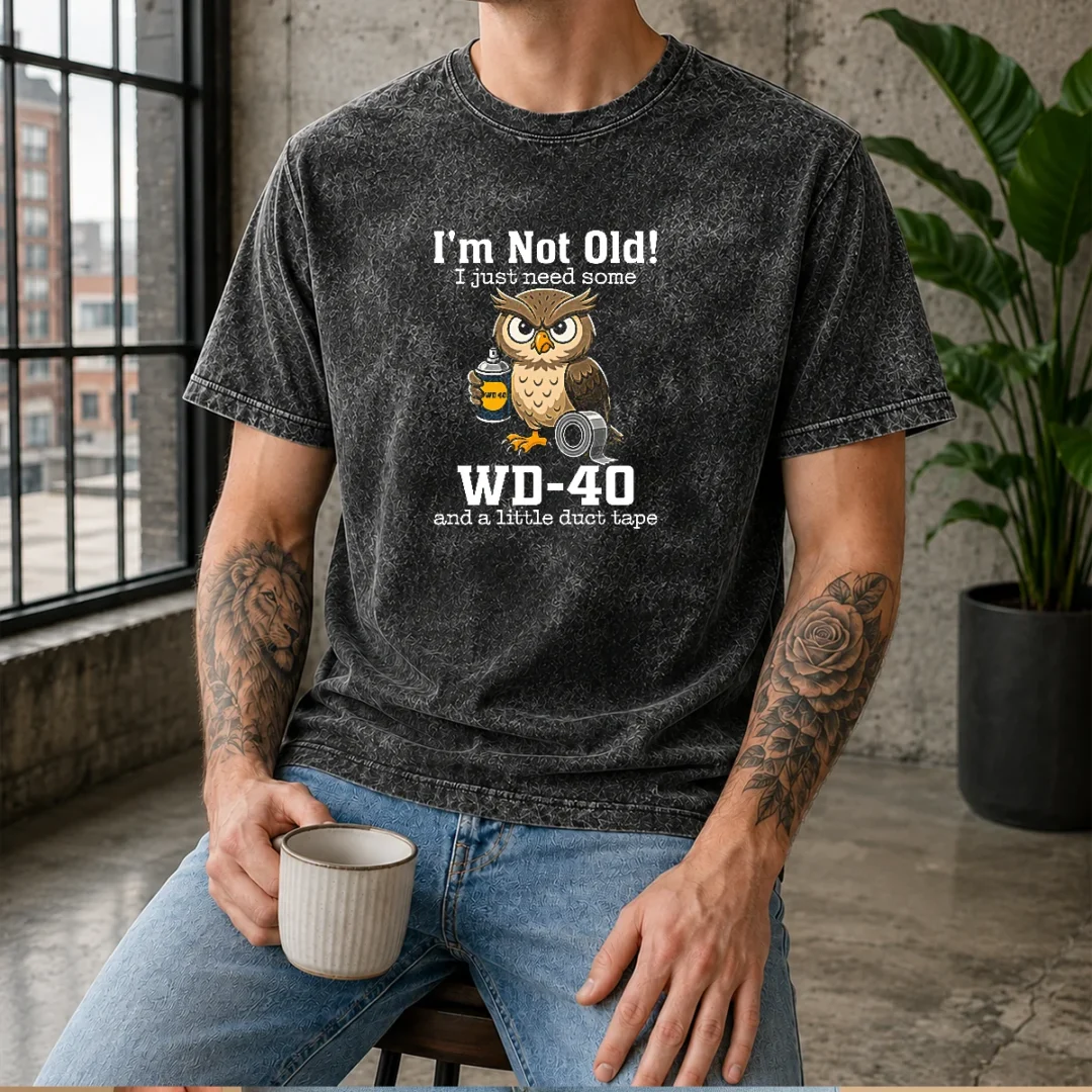 hot-owl-meme-wd-40-and-duct-tape-washed-t-shirt Hot Owl Meme WD 40 And Duct Tape Washed T-Shirt