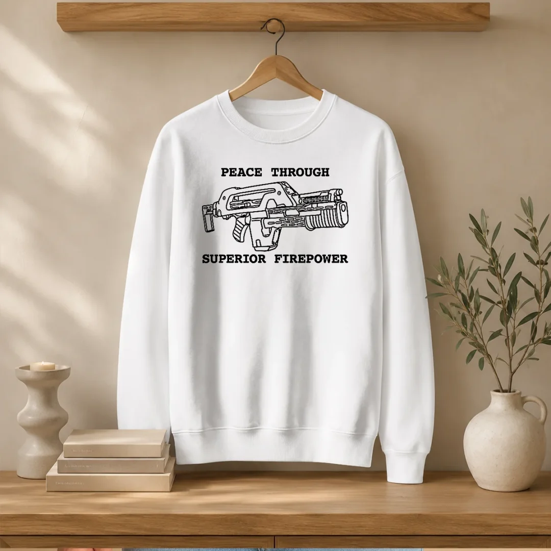 hot-peace-through-superior-firepower-sweater Hot Peace Through Superior Firepower Sweater