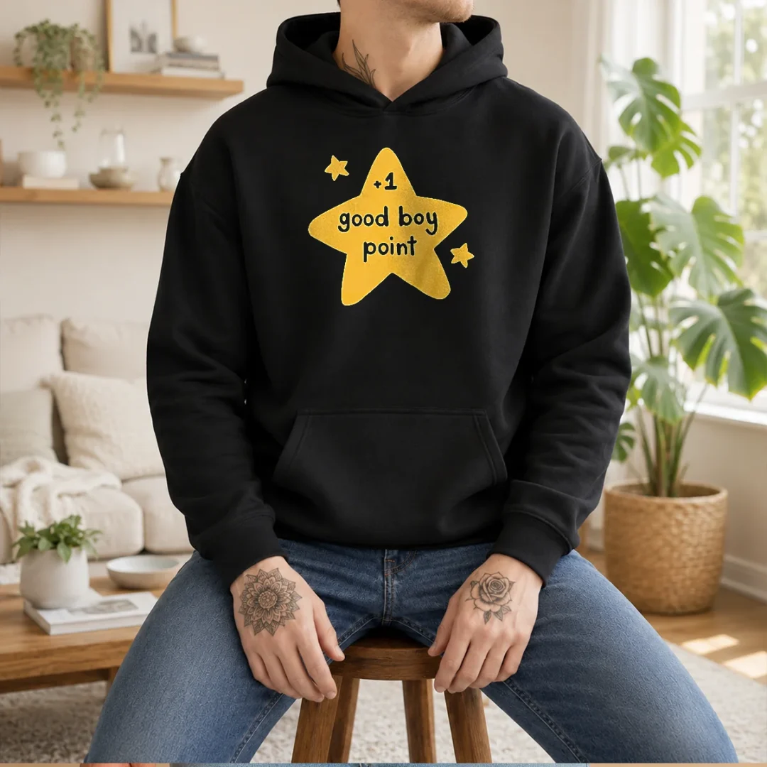 hot-plus-1-good-boy-point-star-reward-positive-reinforcement-hoodie Hot Plus 1 Good Boy Point Star Reward Positive Reinforcement Hoodie