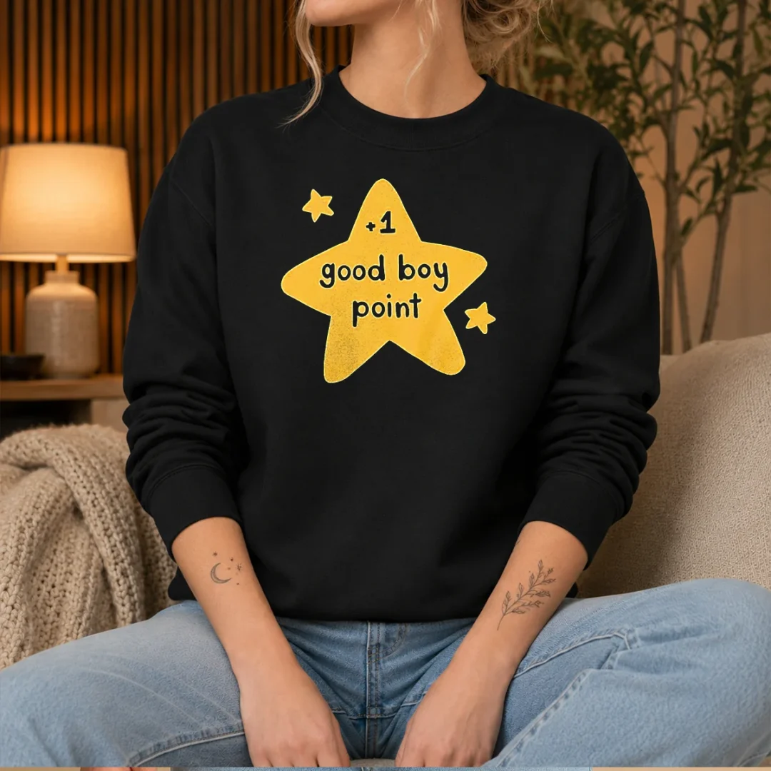 hot-plus-1-good-boy-point-star-reward-positive-reinforcement-sweater Hot Plus 1 Good Boy Point Star Reward Positive Reinforcement Sweater