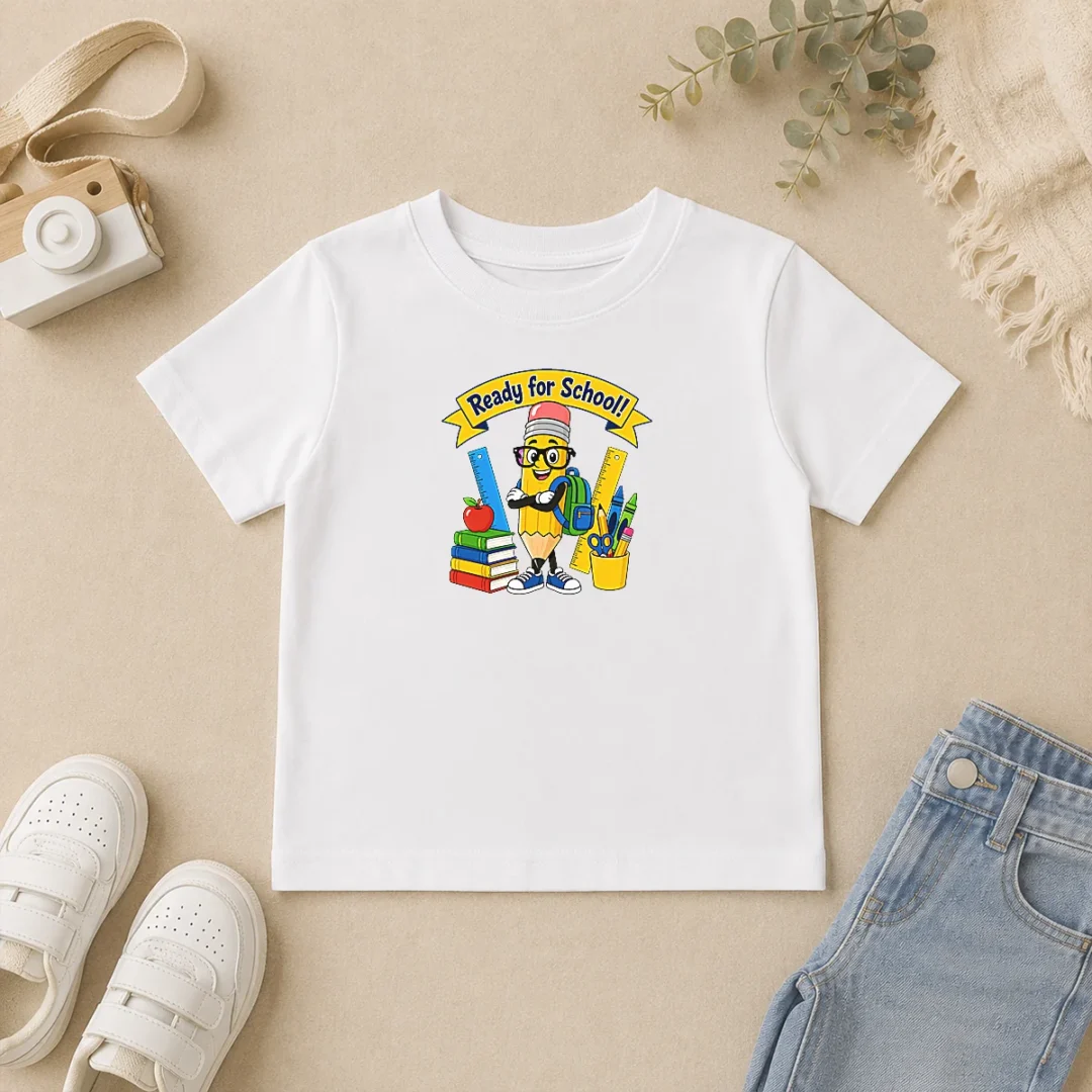 Hot Premium Back To School Ready For School Vector Kids T Shirt Hot Premium Back To School Ready For School Vector Kids T-Shirt