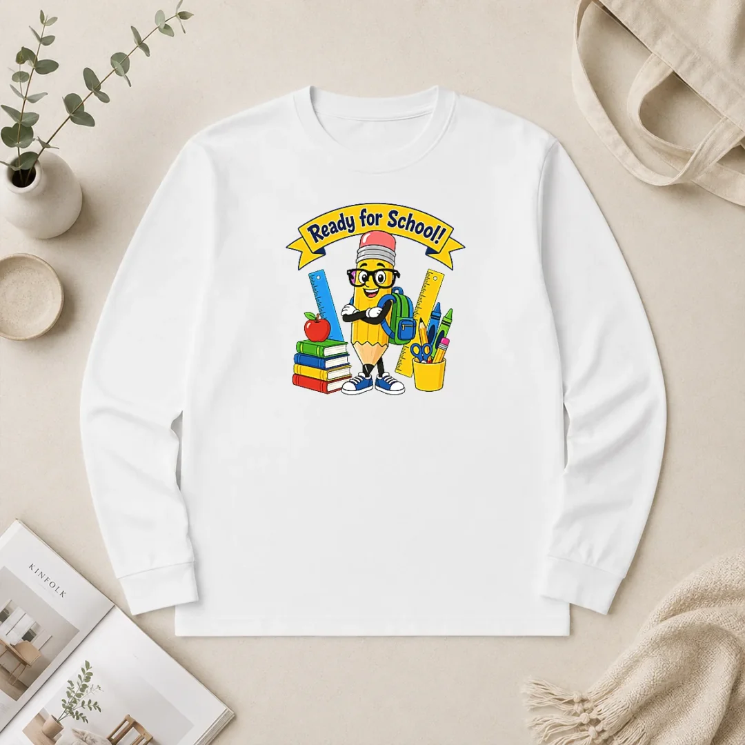 Hot Premium Back To School Ready For School Vector Long Sleeve Shirt Hot Premium Back To School Ready For School Vector Long Sleeve Shirt