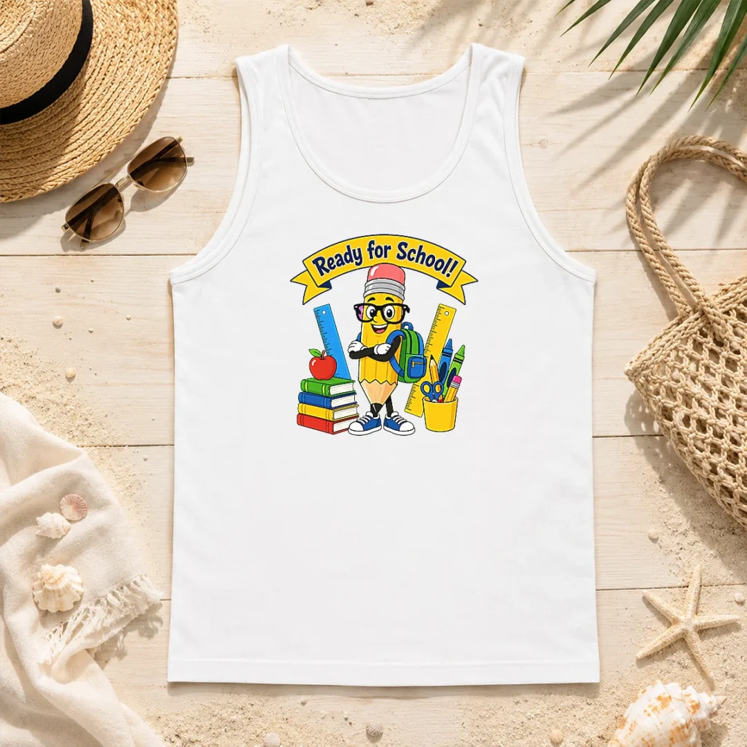 Hot Premium Back To School Ready For School Vector Tank Top Hot Premium Back To School Ready For School Vector Tank Top