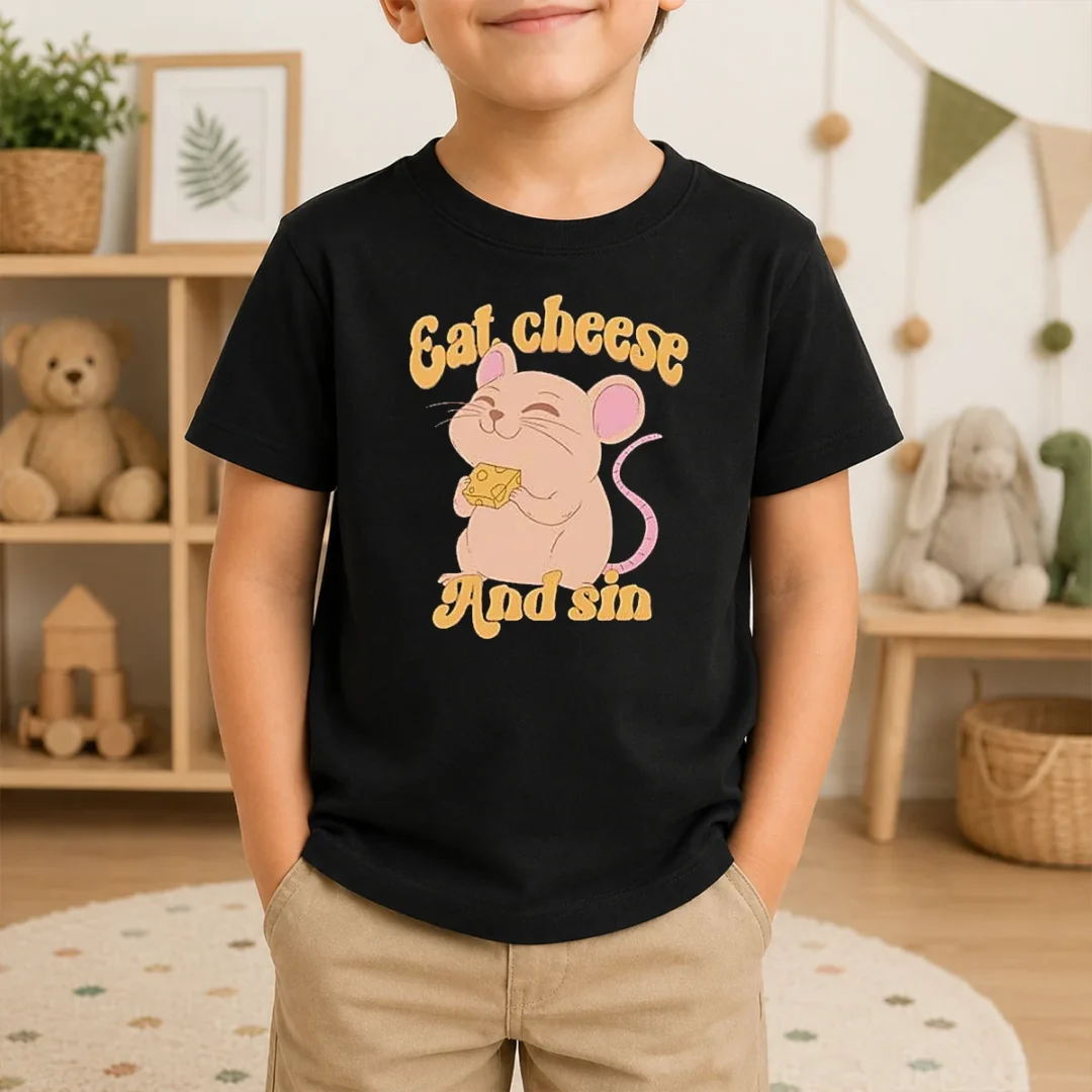 Hot Premium Eat Cheese And Sin Mouse Kids T Shirt Hot Premium Eat Cheese And Sin Mouse Kids T-Shirt