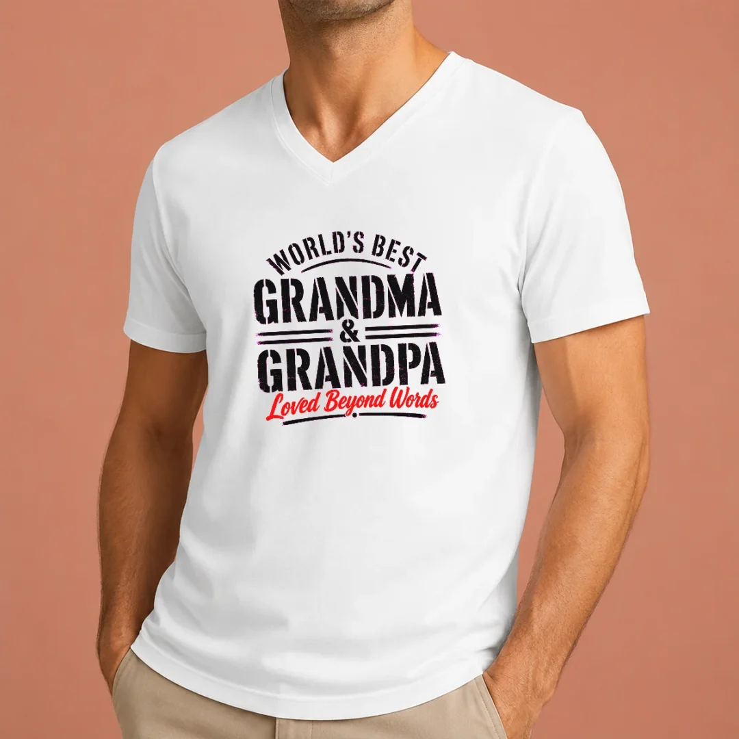 hot-premium-grandparents-day-stencil-worlds-best-grandma-grandp-v-neck-shirt Hot Premium Grandparents Day Stencil Worlds Best Grandma Grandp V-Neck Shirt