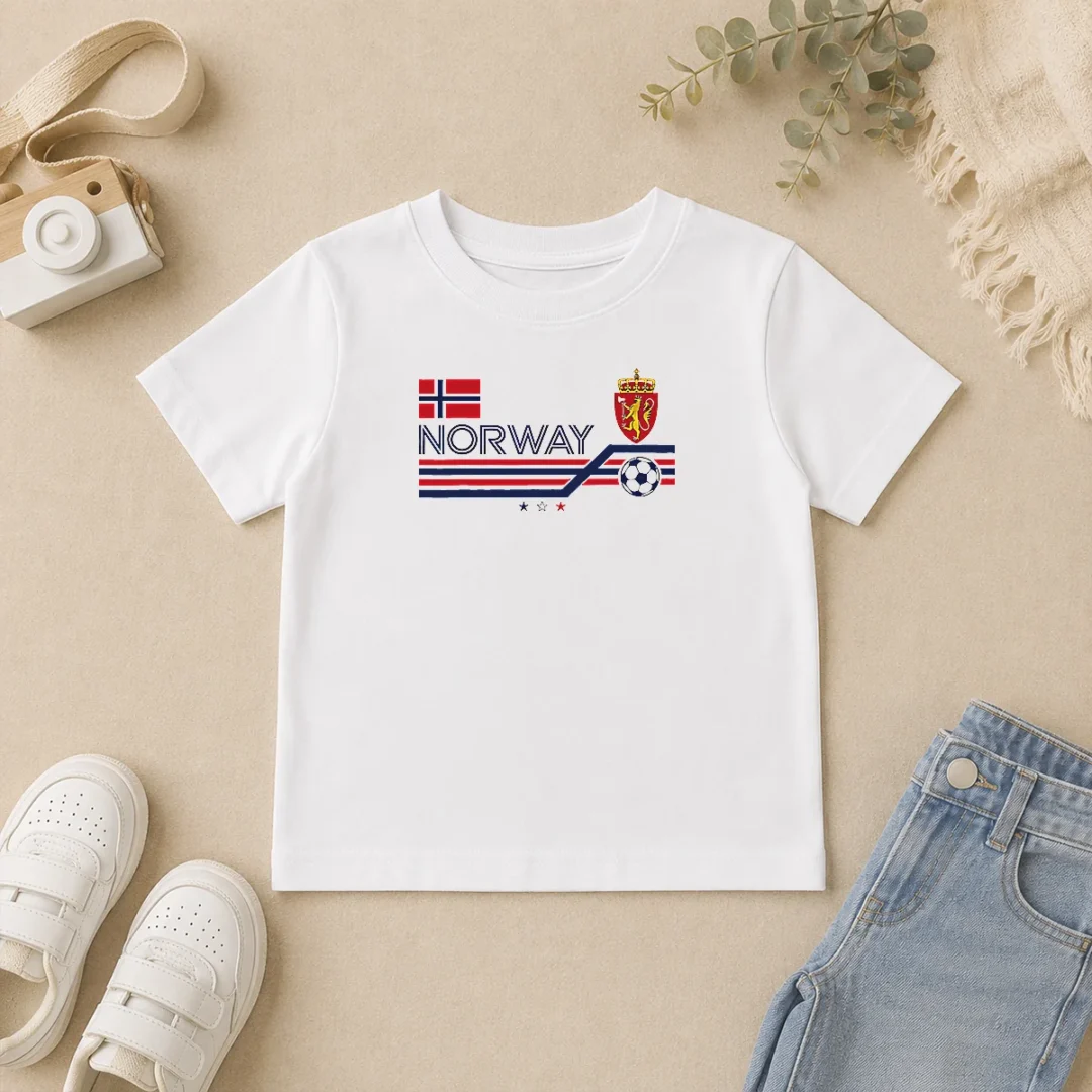 Hot Premium Norway National Football Team Soccer Kids T Shirt Hot Premium Norway National Football Team Soccer Kids T-Shirt