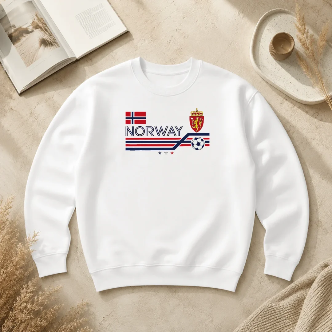 Hot Premium Norway National Football Team Soccer Sweater Hot Premium Norway National Football Team Soccer Sweater featuring red and blue colors with team emblem