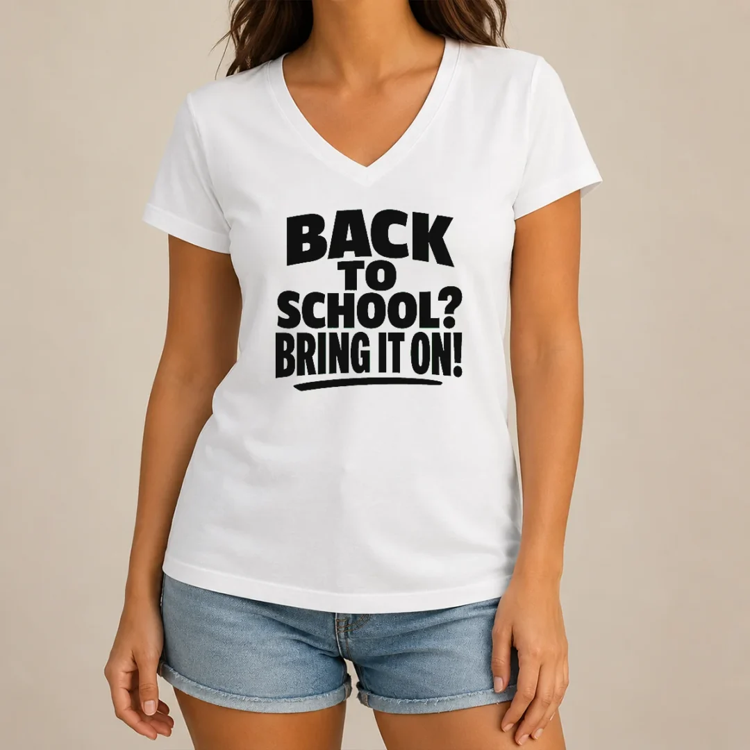 hot-pretty-back-to-school-proud-silhouette-v-neck-shirt Hot Pretty Back To School Proud Silhouette V-Neck Shirt