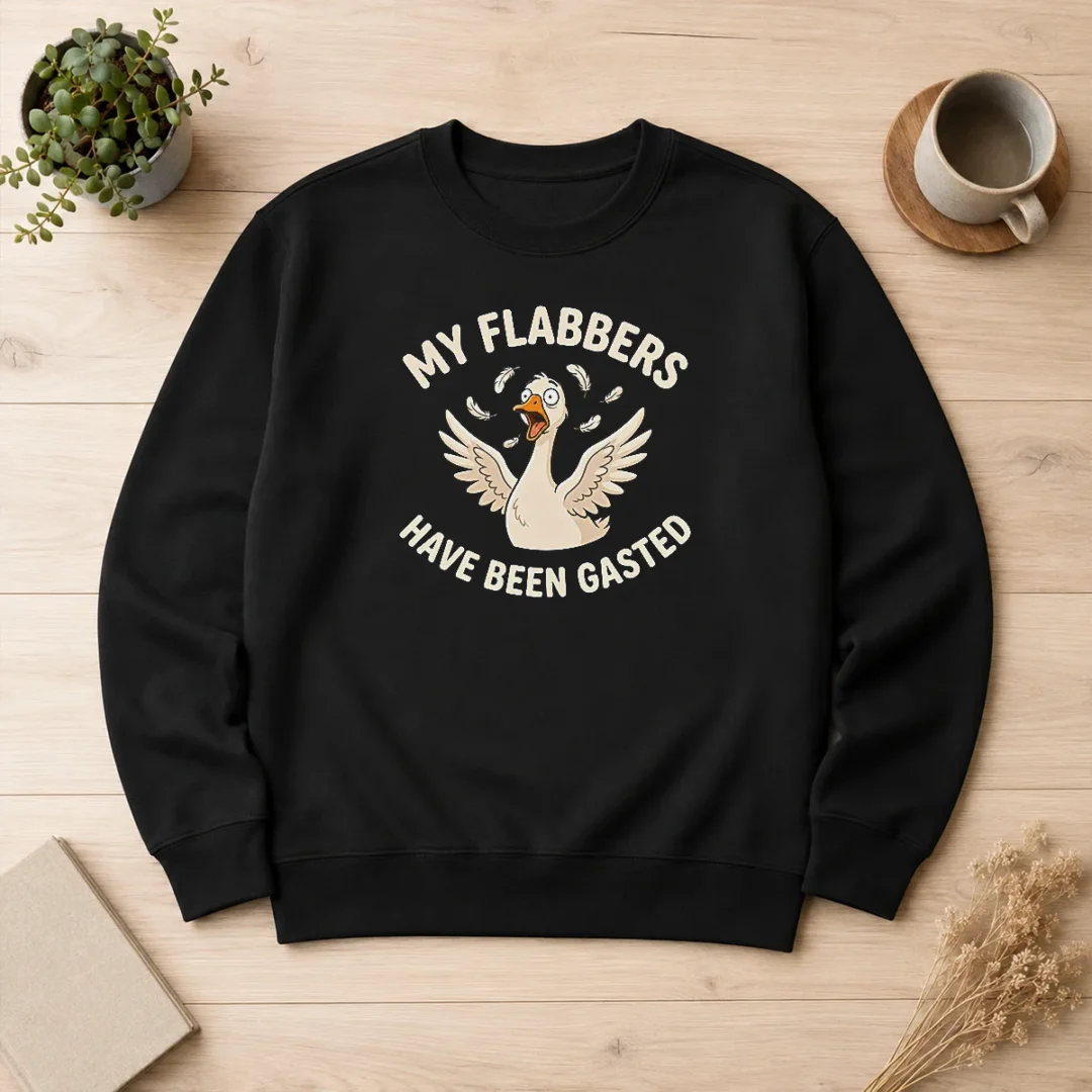 hot-pretty-my-flabbers-have-been-gasted-sweater Hot Pretty My Flabbers Have Been Gasted Sweater in cozy knit fabric with bold graphic text on front
