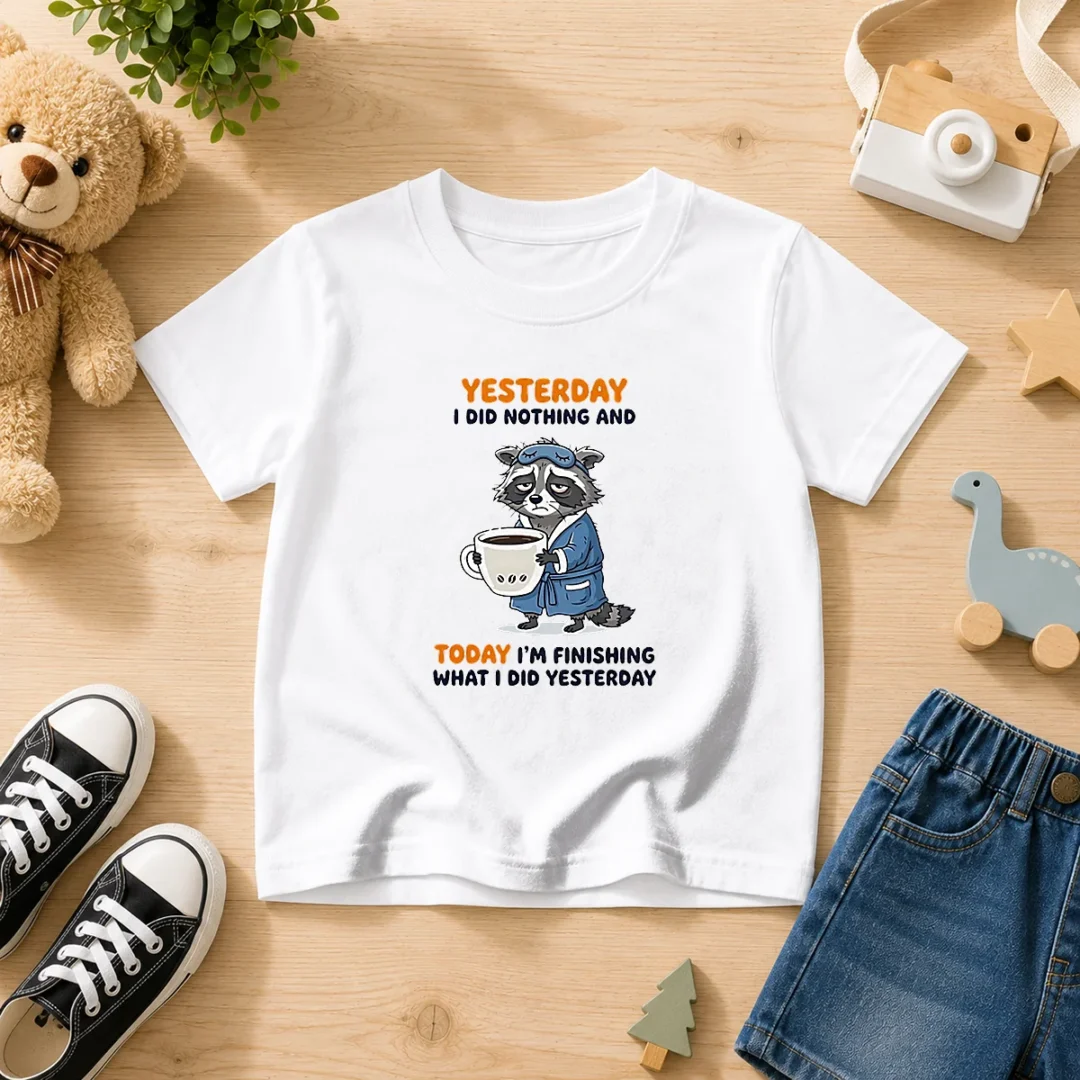 hot-raccoon-yesterday-i-did-nothing-and-today-im-finishing-what-i-did-yesterday-kids-t-shirt-kid-t-shirt Hot Raccoon Yesterday I Did Nothing And Today Im Finishing What I Did Yesterday Kids T-Shirt
