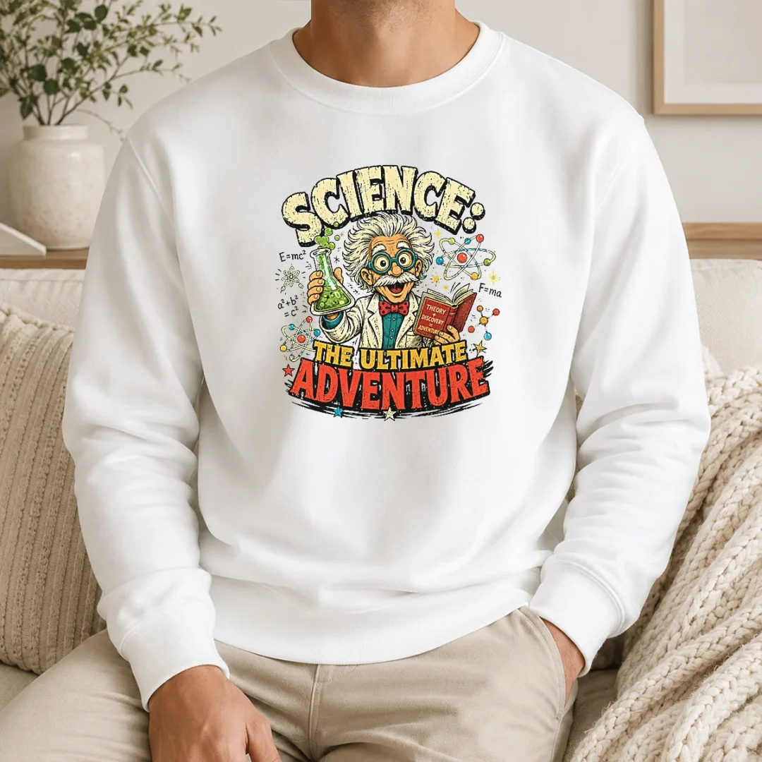 Hot Science The Ultimate Adventure Retro Distressed Sweater Hot Science The Ultimate Adventure Retro Distressed Sweater