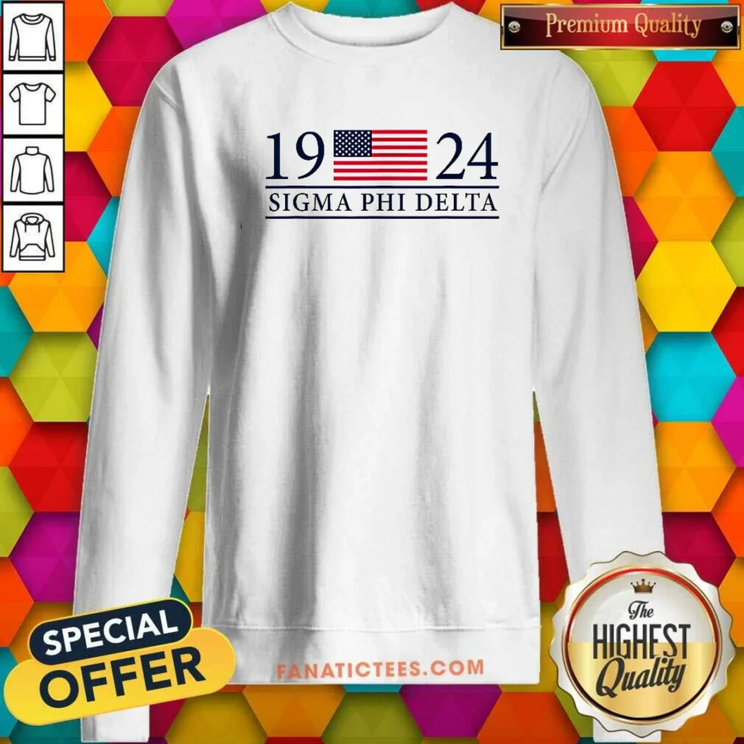 hot-sigma-phi-delta-1924-american-flag-fraternity-sweatshirt Hot Sigma Phi Delta 1924 American Flag Fraternity Sweatshirt