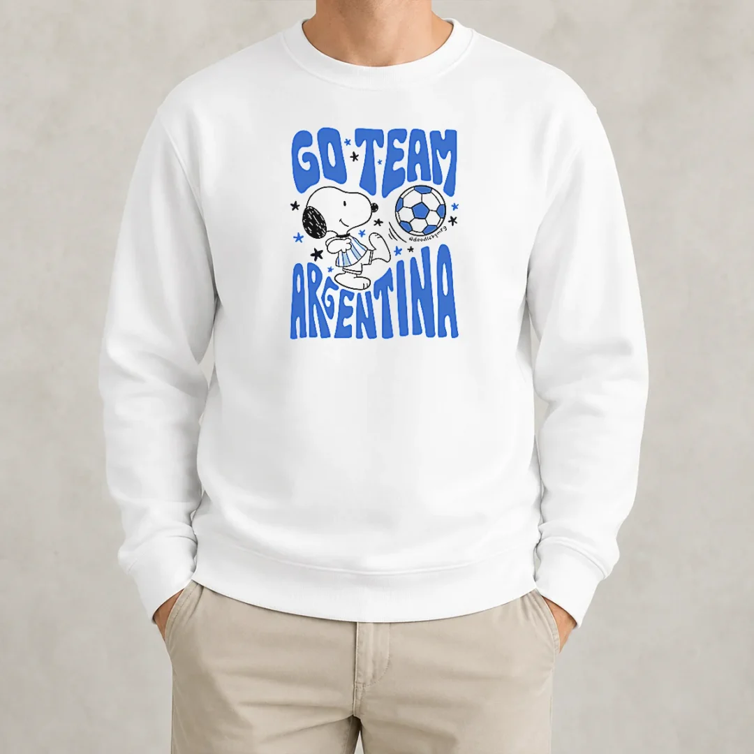 hot-snoopy-go-team-argentina-world-cup-2026-sweater Hot Snoopy Go Team Argentina World Cup 2026 Sweater featuring a cozy crewneck design with vibrant Argentina World Cup graphics