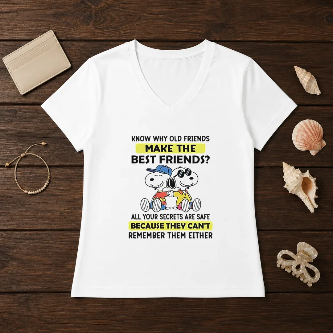 hot-snoopy-joe-cool-peanuts-know-why-old-friends-make-the-best-friends-v-neck-shirt Hot Snoopy Joe Cool Peanuts Know Why Old Friends Make The Best Friends V-Neck Shirt
