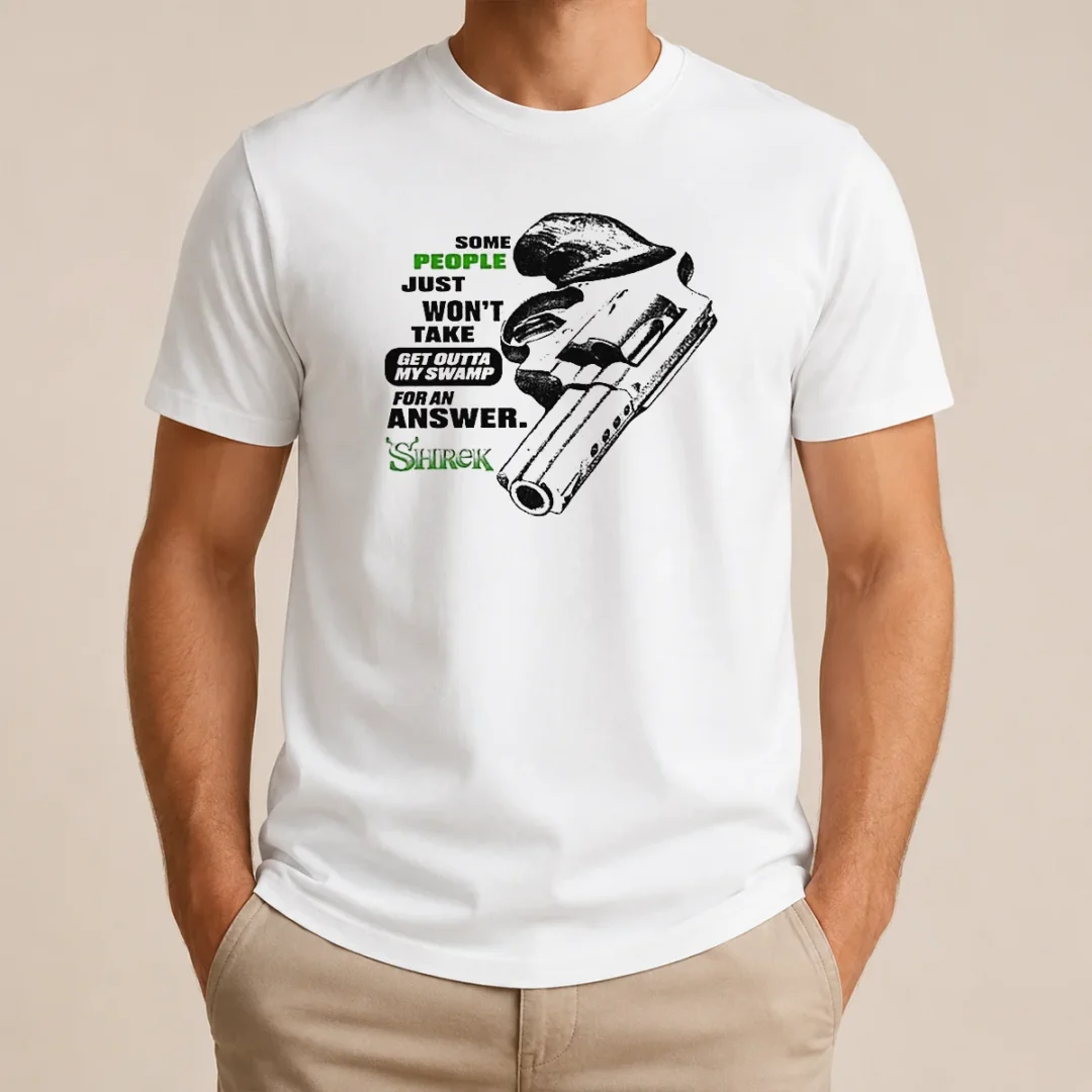Hot Some People Just Wont Take Get Outta My Swamp Shrek t shirt Hot Some People Just Wont Take Get Outta My Swamp Shrek t shirt in classic fit with bold graphic print