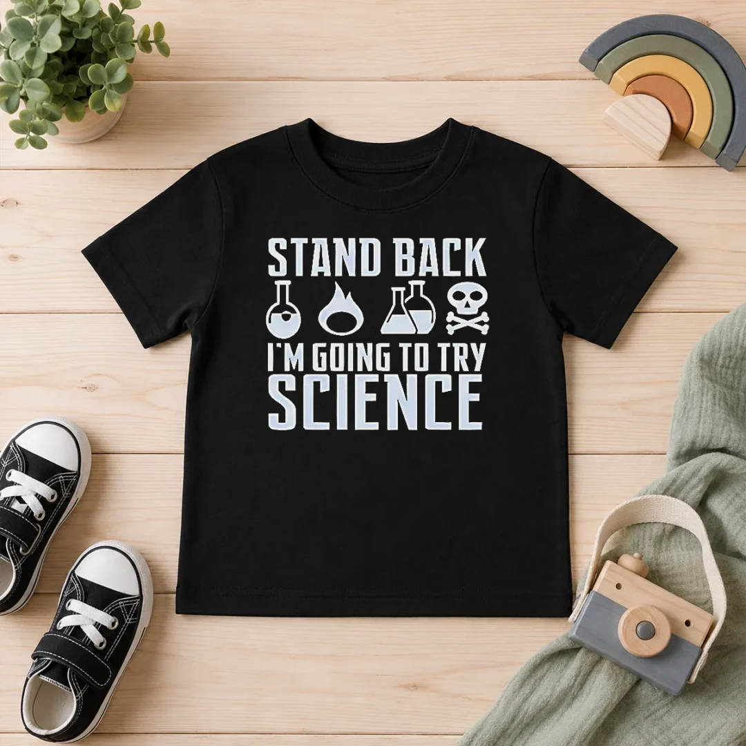 hot-stand-back-i-am-going-to-try-science-chemistry-beaker-fire-skull-crossbones-kids-t-shirt Hot Stand Back I Am Going To Try Science Chemistry Beaker Fire Skull Crossbones Kids T-Shirt