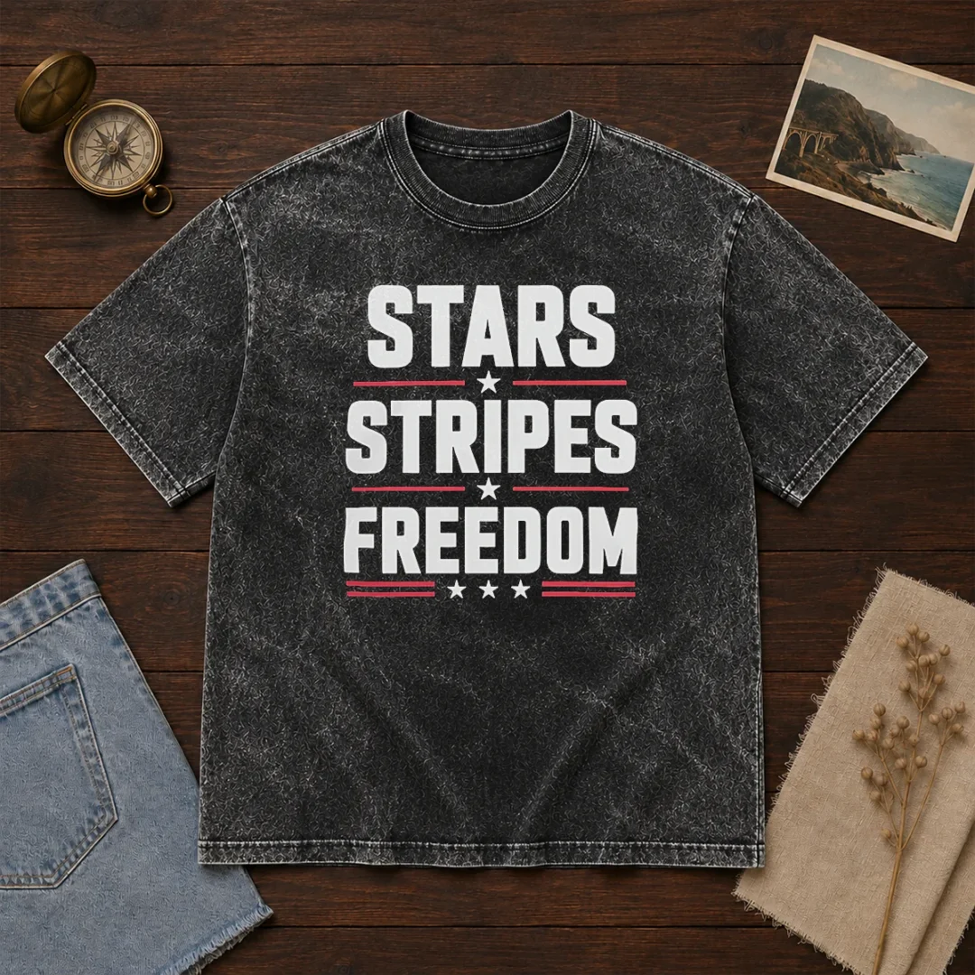hot-stars-stripes-freedom-fourth-of-july-patriotic-american-independence-day-washed-t-shirt Hot Stars Stripes Freedom Fourth Of July Patriotic American Independence Day Washed T-Shirt